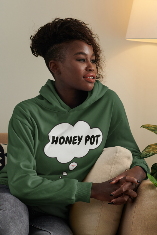 HONEY POT HOODIE IN THOUGHT BUBBLE UNISEX PULLOVER HOODIE FOR MEN HOODIE FOR WOMEN