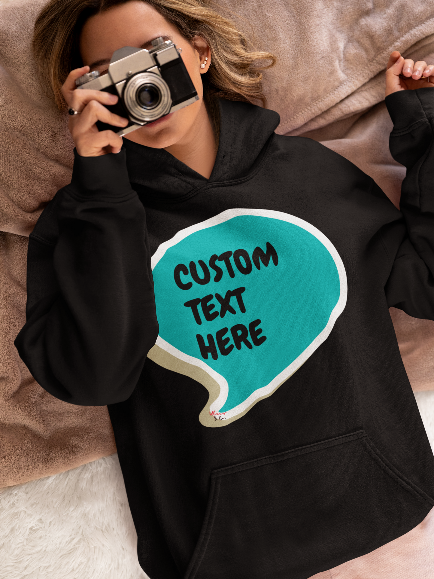 PERSONALIZE HOODIE IN SPEECH BUBBLE CUSTOM SPEECH BUBBLE CREATE A PERSONALIZED UNISEX PULLOVER HOODIE MAKES A GREAT GIFT FOR MEN OR WOMEN CUSTOMIZE A NAME OR FUNNY OR SARCASTIC SAYINGS FOR THE HOODIE