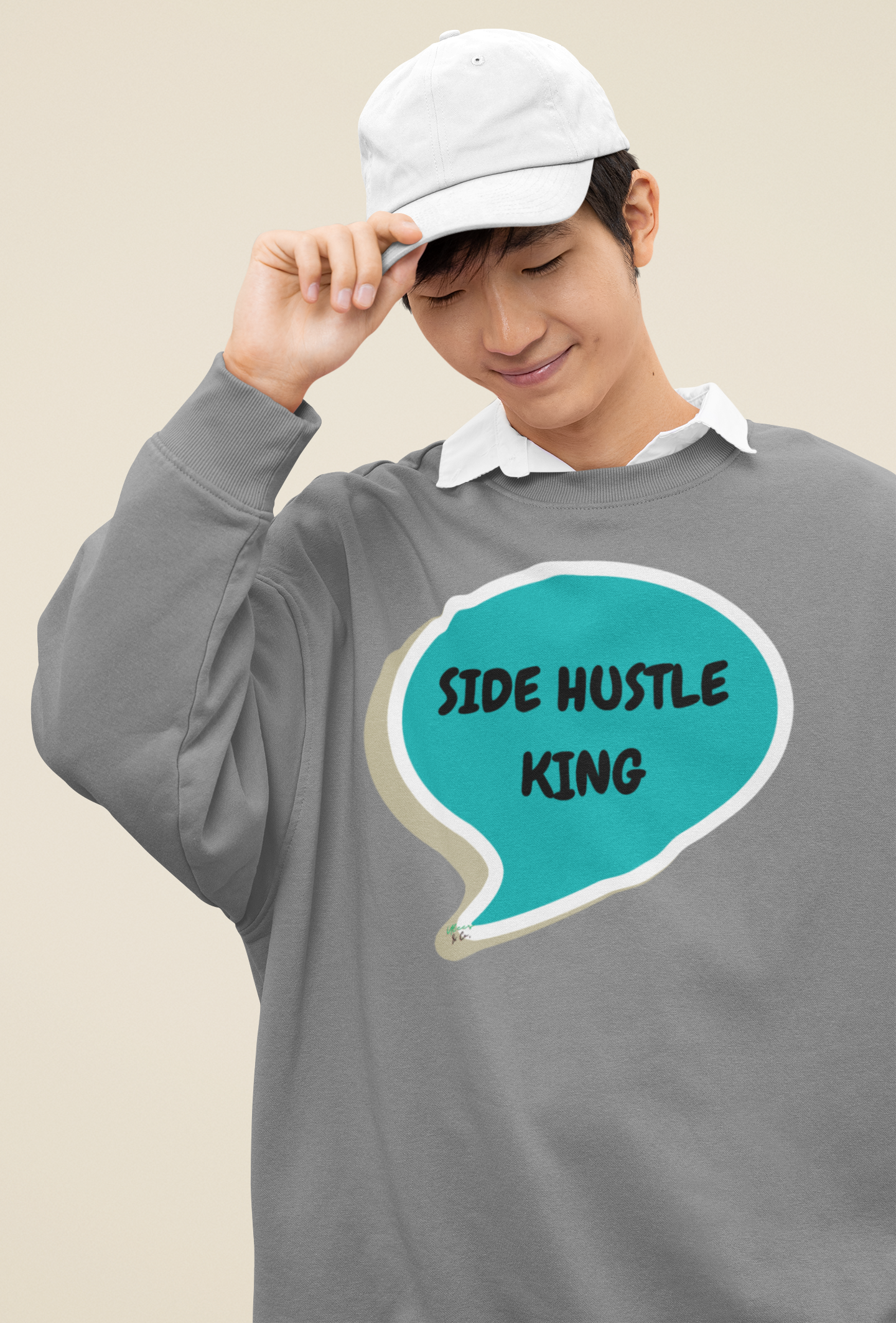 SIDE HUSTLE KING SWEATSHIRT IN SPEECH BUBBLE GRAPHIC UNISEX CREWNECK PULLOVER SWEATSHIRT ENTREPRENEUR SWEATER SWEATSHIRTS SECOND JOBS SWEATSHIRTS FOR WOMEN SWEATSHIRTS SIDE HUSTLE JOBS FOR MEN GIFT IDEAS