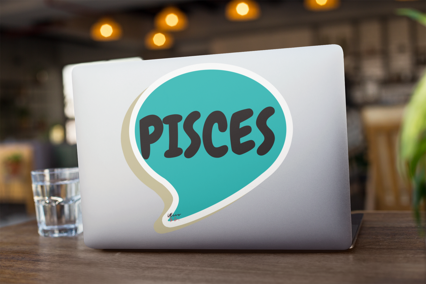 PISCES ZODIAC SIGN STICKER IN SPEECH BUBBLE STICKER OVERSIZED STICKER HOROSCOPE STICKER PISCES SIGN STICKER ASTROLOGY PISCES STICKERS