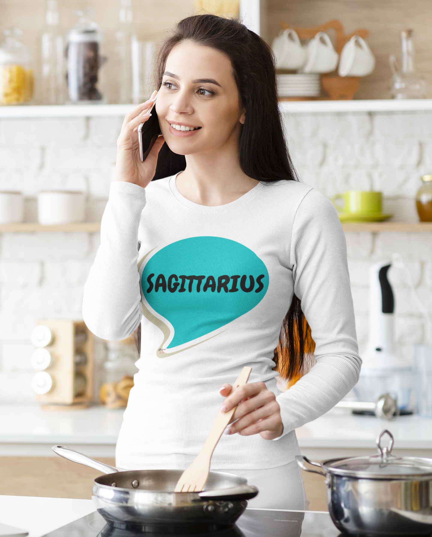 SAGITTARIUS ZODIAC SIGN LONG SLEEVE IN SPEECH BUBBLE SAGITTARIUS HOROSCOPE BIRTHDAY SIGN GIFT FOR BIRTHDAY SAGITTARIUS SEASON SAGITTARIUS ASTROLOGY SIGN LONG SLEEVE TOP