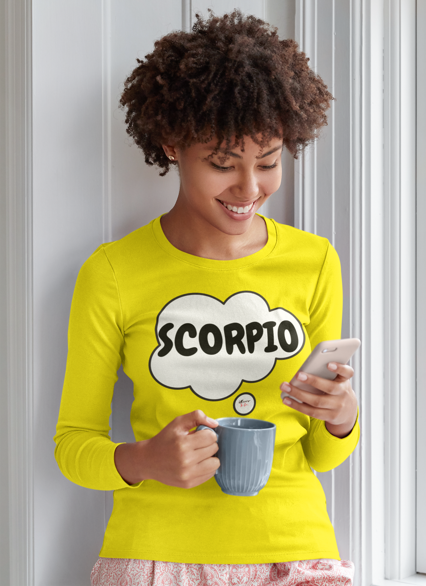 SCORPIO ZODIAC SIGN LONG SLEEVE IN THOUGHT BUBBLE SCORPIO HOROSCOPE BIRTHDAY SIGN GIFT FOR BIRTHDAY SCORPIO SEASON SCORPIO ASTROLOGY SIGN LONG SLEEVE TOP