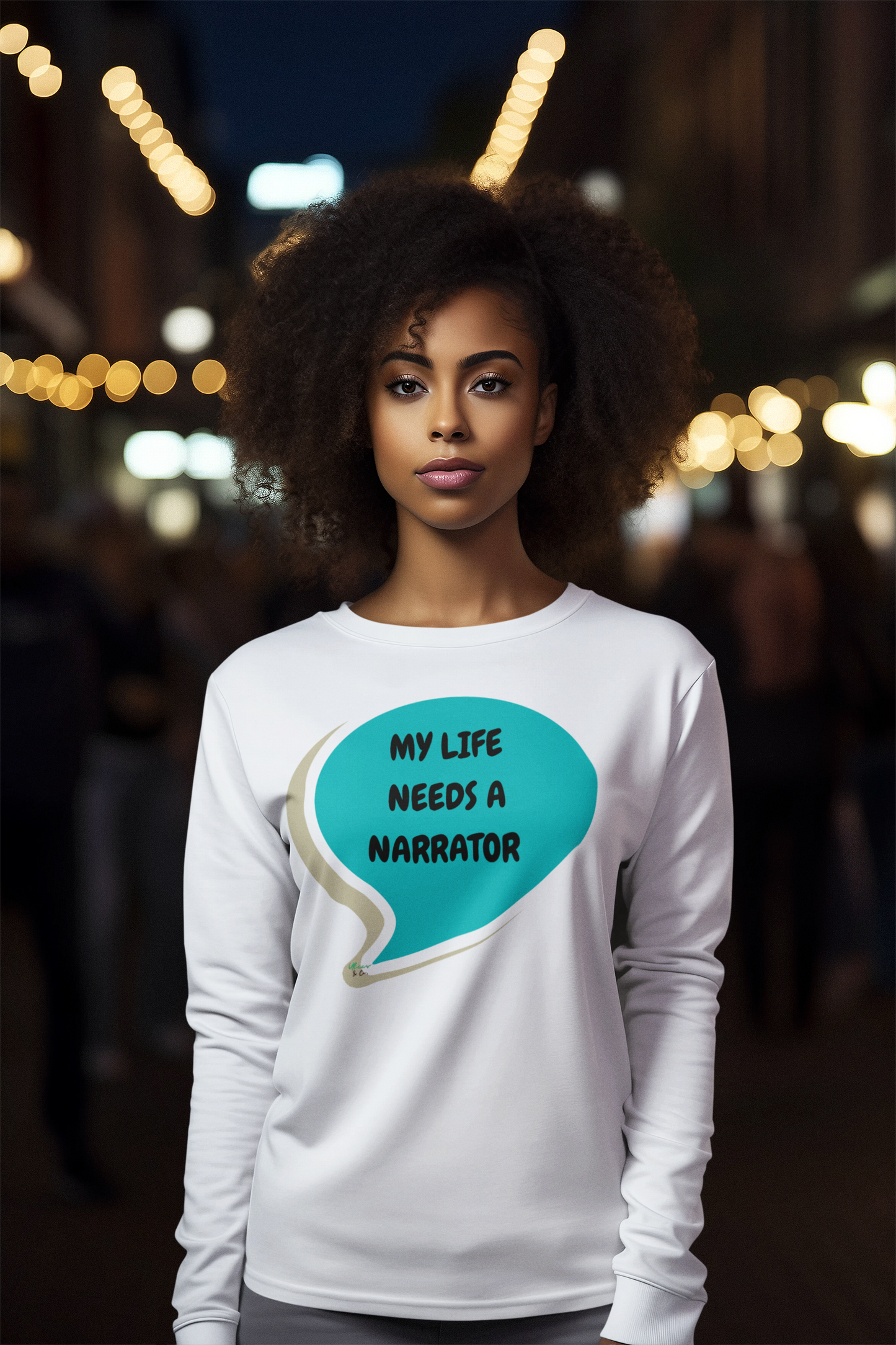MY LIFE NEEDS A NARRATOR LONG SLEEVE IN SPEECH BUBBLE GRAPHIC UNISEX LONG SLEEVE TOP SARCASTIC SAYINGS LONG SLEEVE FUNNY SAYINGS LONG SLEEVE TOP FOR GIFT