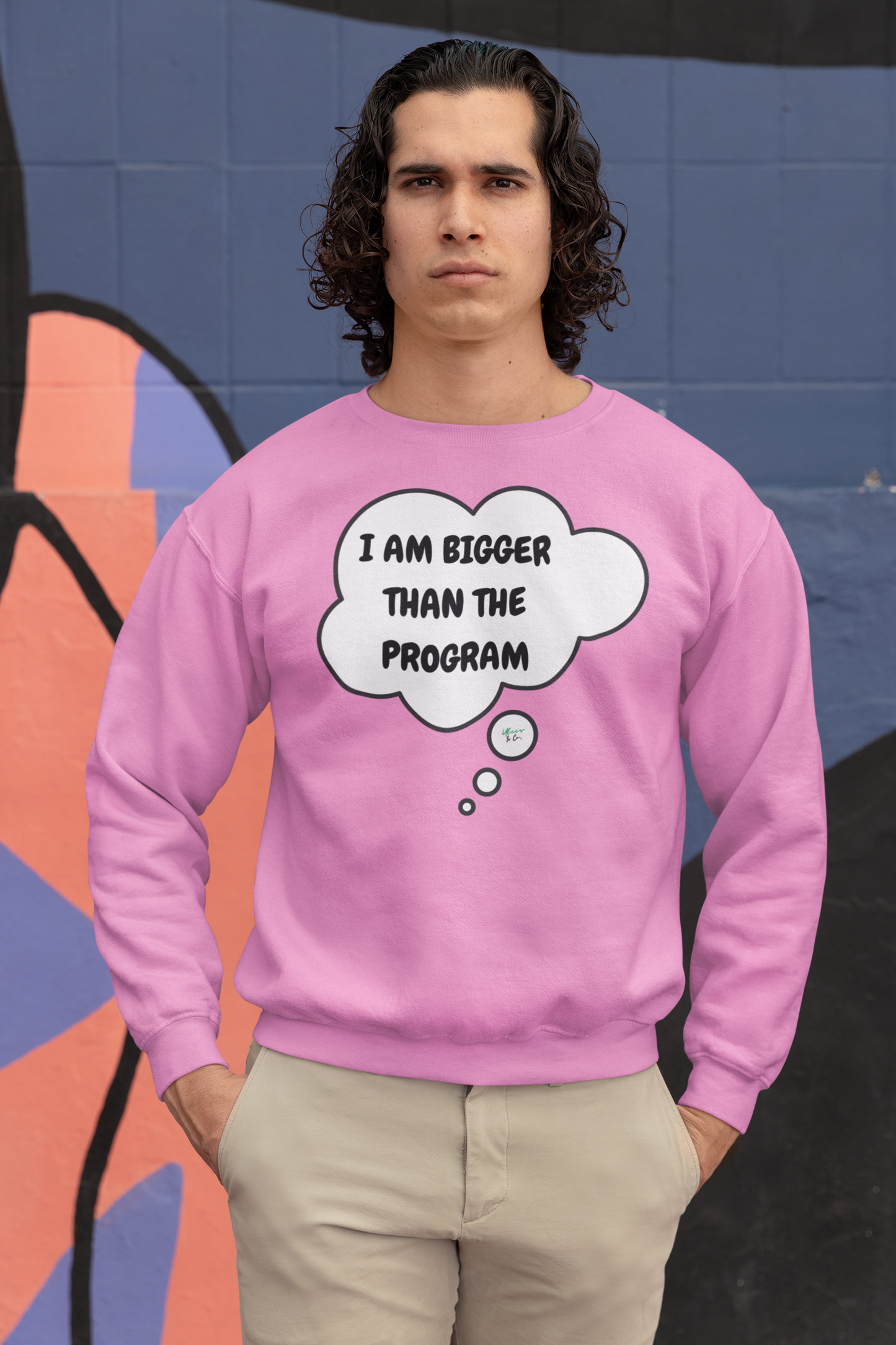 I AM BIGGER THAN THE PROGRAM SWEATSHIRT IN THOUGHT BUBBLE GRAPHIC UNISEX CREWNECK PULLOVER SWEATSHIRT FUNNY SAYINGS SWEATER SARCASTIC SAYINGS SWEATSHIRTS FOR WOMEN SWEATSHIRTS FOR MEN GIFT IDEAS
