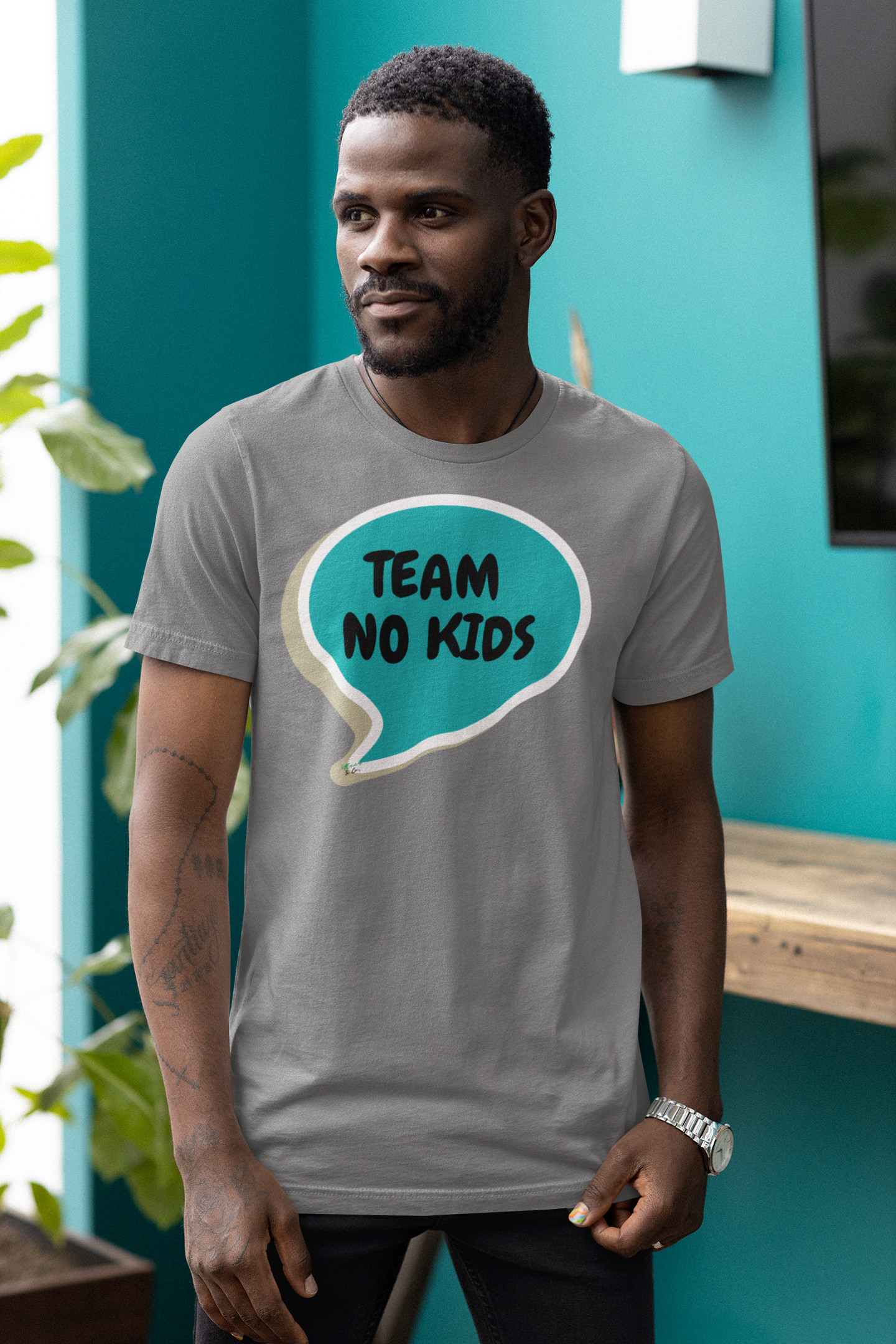 TEAM NO KIDS T-SHIRT UNIQUE GRAPHIC UNISEX SPEECH BUBBLE SHIRT STREETWEAR FASHION FUNNY SAYINGS TEES SARCASTIC SAYINGS T-SHIRT HILARIOUS SHIRTS SARCASM TEES BIRTHDAY GIFTS FOR WOMEN GIFT FOR MEN CLOTHING BRAND