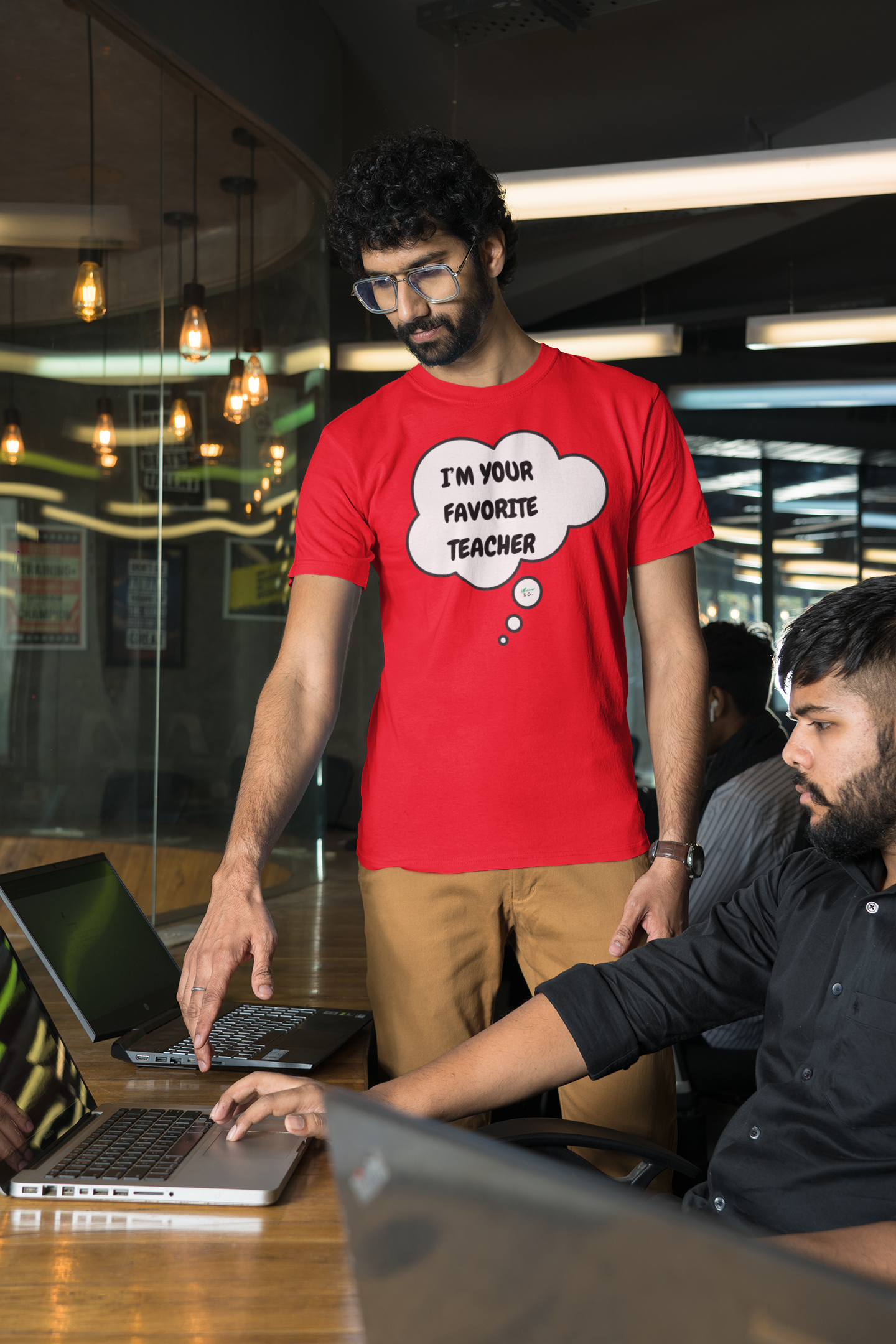 I'M YOUR FAVORITE TEACHER T-SHIRT IN THOUGHT BUBBLE GRAPHIC UNISEX TSHIRT FUNNY SAYINGS T SHIRT SARCASTIC SAYINGS T-SHIRT SARCASM TEES GIFTS FOR WOMEN GIFT FOR MEN