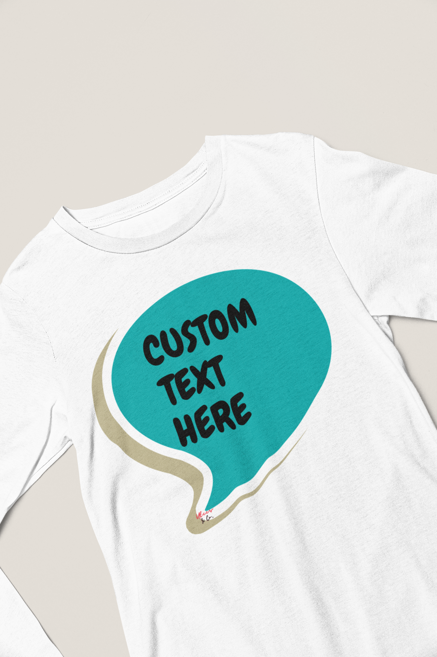 PERSONALIZED CUSTOMIZE A UNIQUE GIFT MAKE A CUSTOM SPEECH BUBBLE UNISEX ONG SLEEVE SHIRT AS A GIFT CREATE WHATEVER TEXT IN THE BUBBLE FOR YOU OR A FRIEND PERSONALIZED LONG SLEEVE TOP