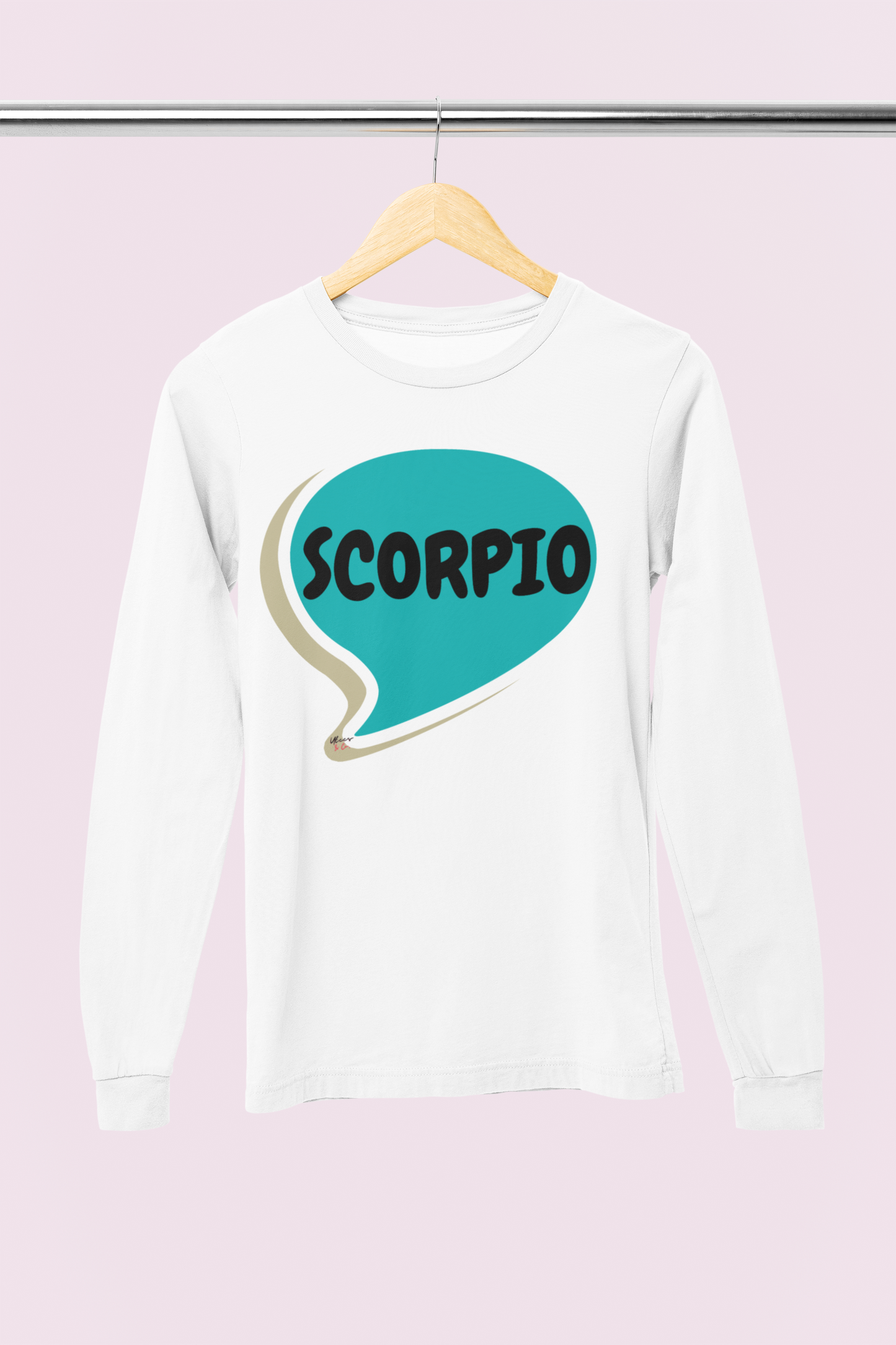 SCORPIO ZODIAC SIGN LONG SLEEVE IN SPEECH BUBBLE SCORPIO HOROSCOPE BIRTHDAY SIGN GIFT FOR BIRTHDAY SCORPIO SEASON SCORPIO ASTROLOGY SIGN LONG SLEEVE TOP