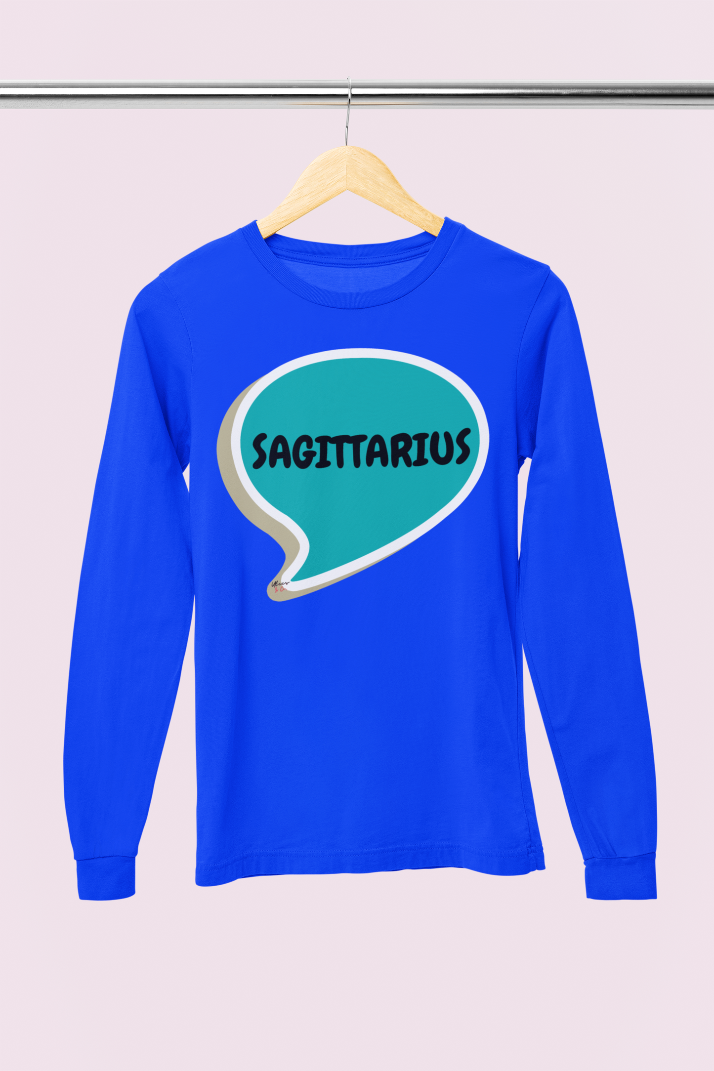 SAGITTARIUS ZODIAC SIGN LONG SLEEVE IN SPEECH BUBBLE SAGITTARIUS HOROSCOPE BIRTHDAY SIGN GIFT FOR BIRTHDAY SAGITTARIUS SEASON SAGITTARIUS ASTROLOGY SIGN LONG SLEEVE TOP