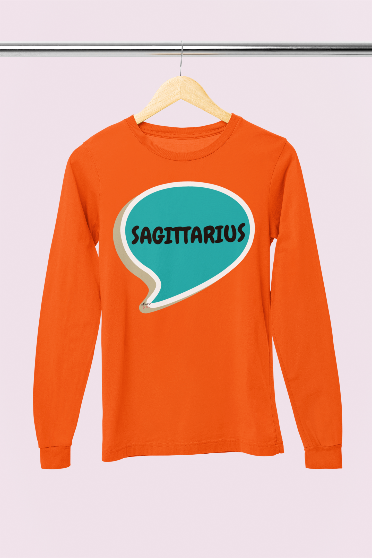 SAGITTARIUS ZODIAC SIGN LONG SLEEVE IN SPEECH BUBBLE SAGITTARIUS HOROSCOPE BIRTHDAY SIGN GIFT FOR BIRTHDAY SAGITTARIUS SEASON SAGITTARIUS ASTROLOGY SIGN LONG SLEEVE TOP