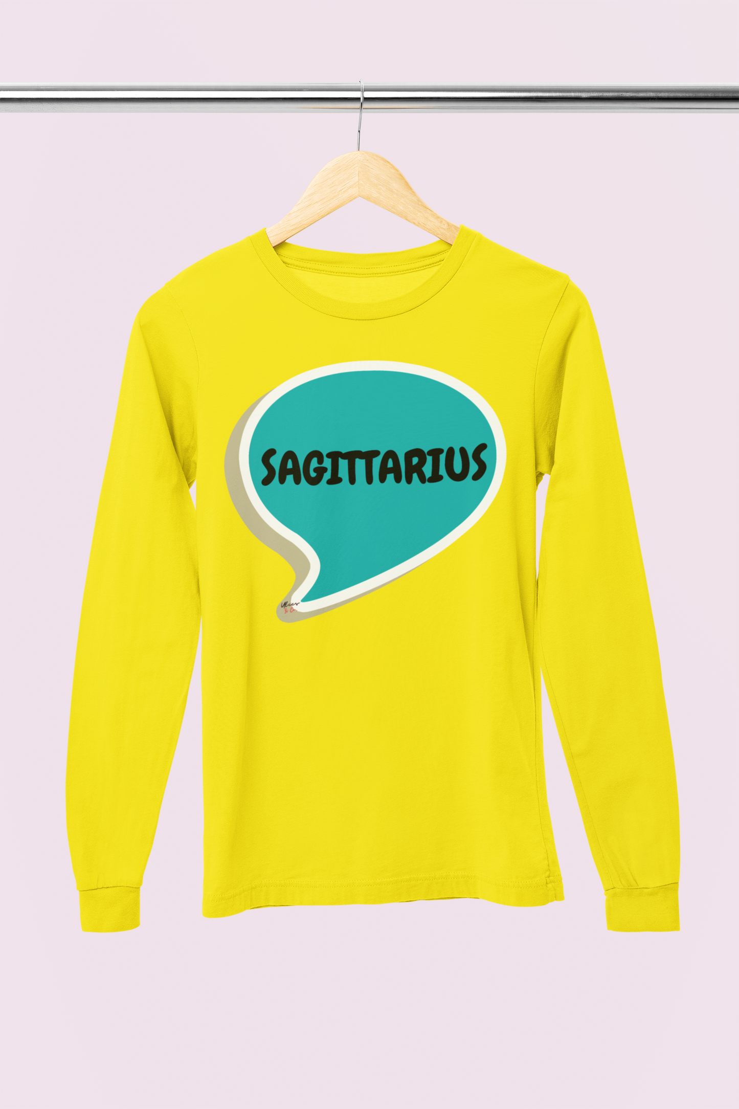 SAGITTARIUS ZODIAC SIGN LONG SLEEVE IN SPEECH BUBBLE SAGITTARIUS HOROSCOPE BIRTHDAY SIGN GIFT FOR BIRTHDAY SAGITTARIUS SEASON SAGITTARIUS ASTROLOGY SIGN LONG SLEEVE TOP