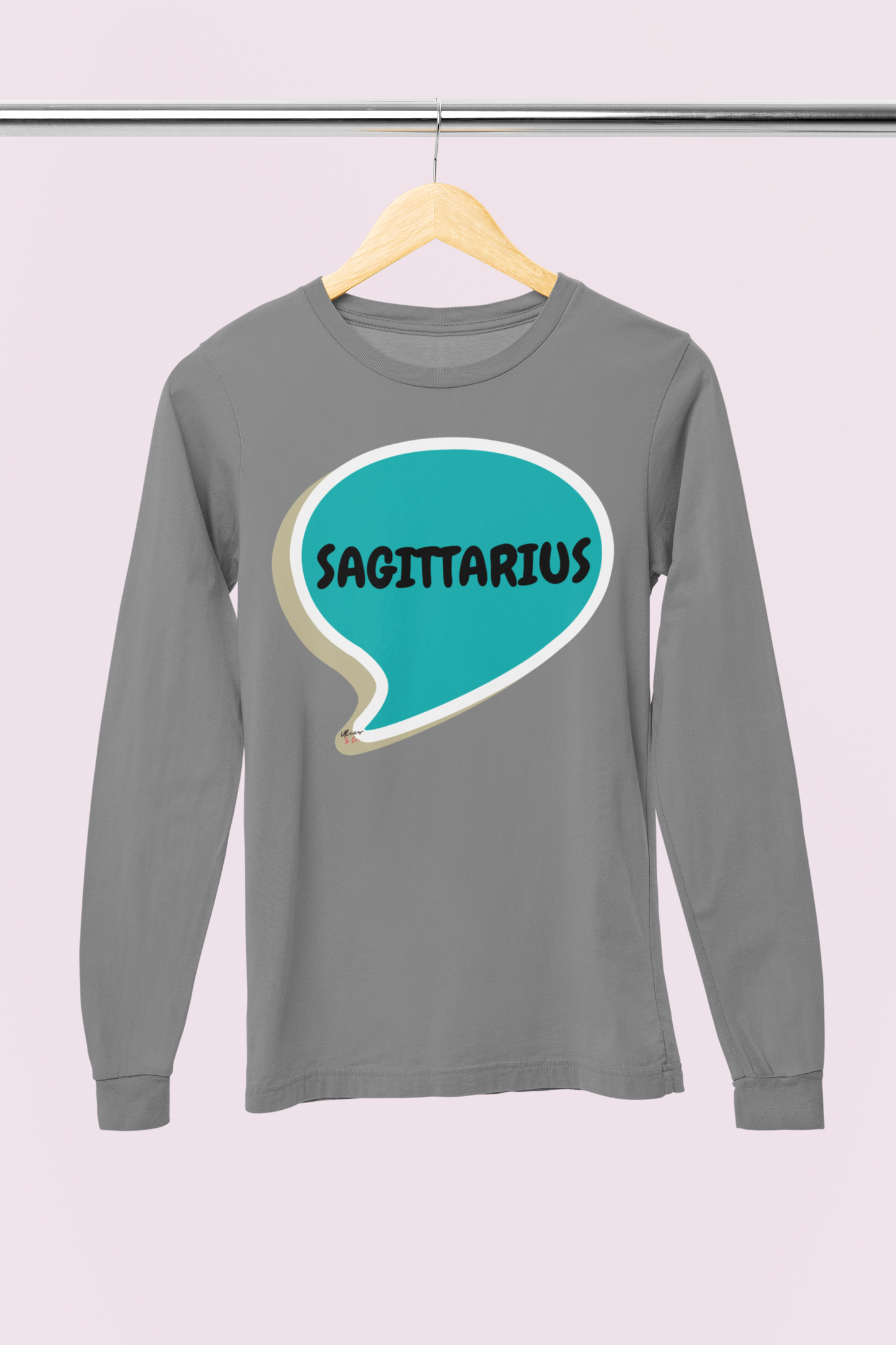 SAGITTARIUS ZODIAC SIGN LONG SLEEVE IN SPEECH BUBBLE SAGITTARIUS HOROSCOPE BIRTHDAY SIGN GIFT FOR BIRTHDAY SAGITTARIUS SEASON SAGITTARIUS ASTROLOGY SIGN LONG SLEEVE TOP