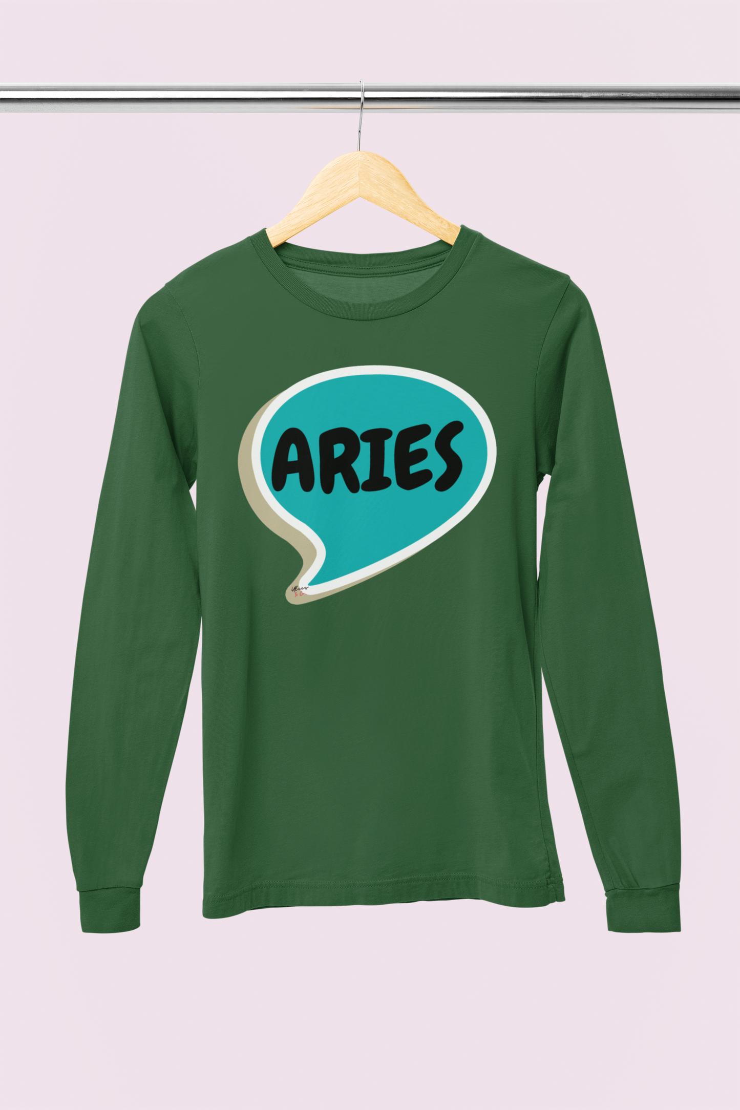 ARIES ZODIAC SIGN LONG SLEEVE IN SPEECH BUBBLE UNISEX LONG SLEEVE TOP HOROSCOPE ASTRONOMY ARIES SIGN ARIES SEASON ARIES BIRTHDAY SIGN