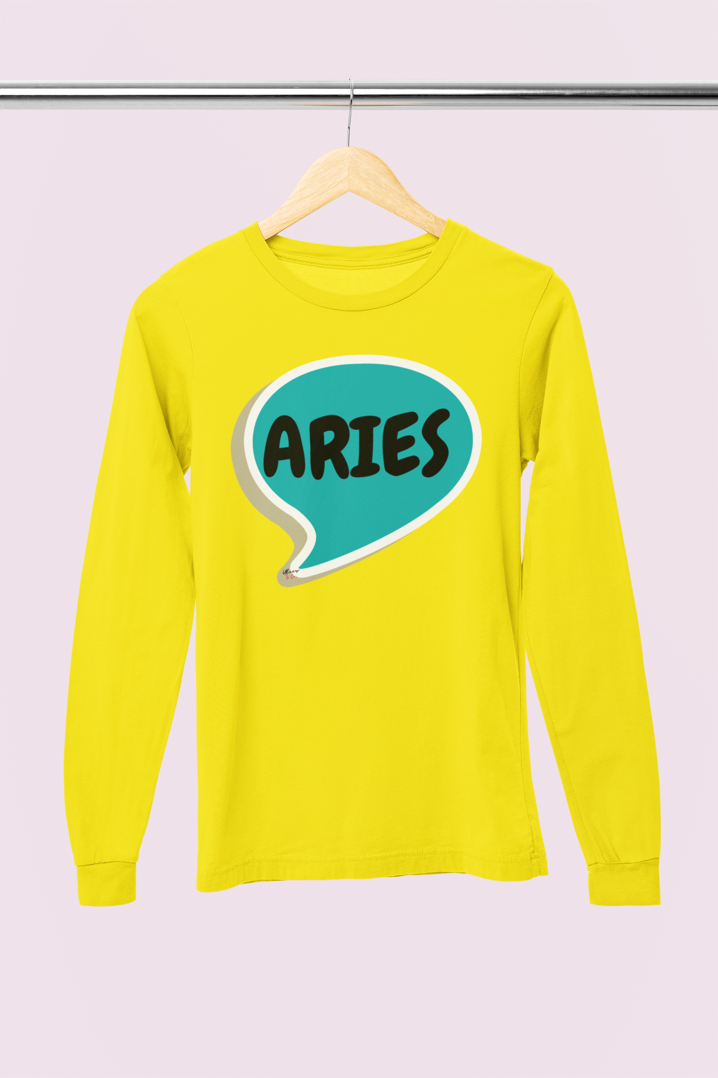 ARIES ZODIAC SIGN LONG SLEEVE IN SPEECH BUBBLE UNISEX LONG SLEEVE TOP HOROSCOPE ASTRONOMY ARIES SIGN ARIES SEASON ARIES BIRTHDAY SIGN