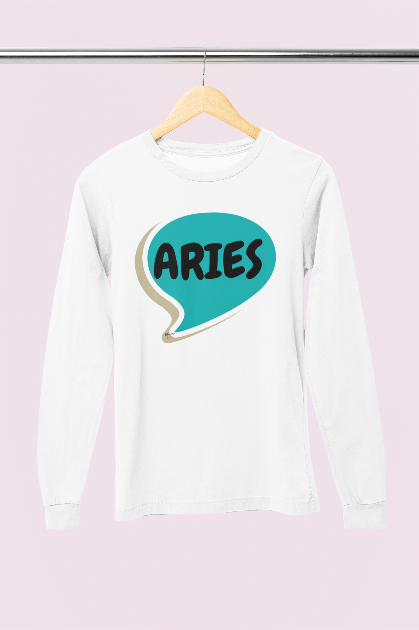 ARIES ZODIAC SIGN LONG SLEEVE IN SPEECH BUBBLE UNISEX LONG SLEEVE TOP HOROSCOPE ASTRONOMY ARIES SIGN ARIES SEASON ARIES BIRTHDAY SIGN