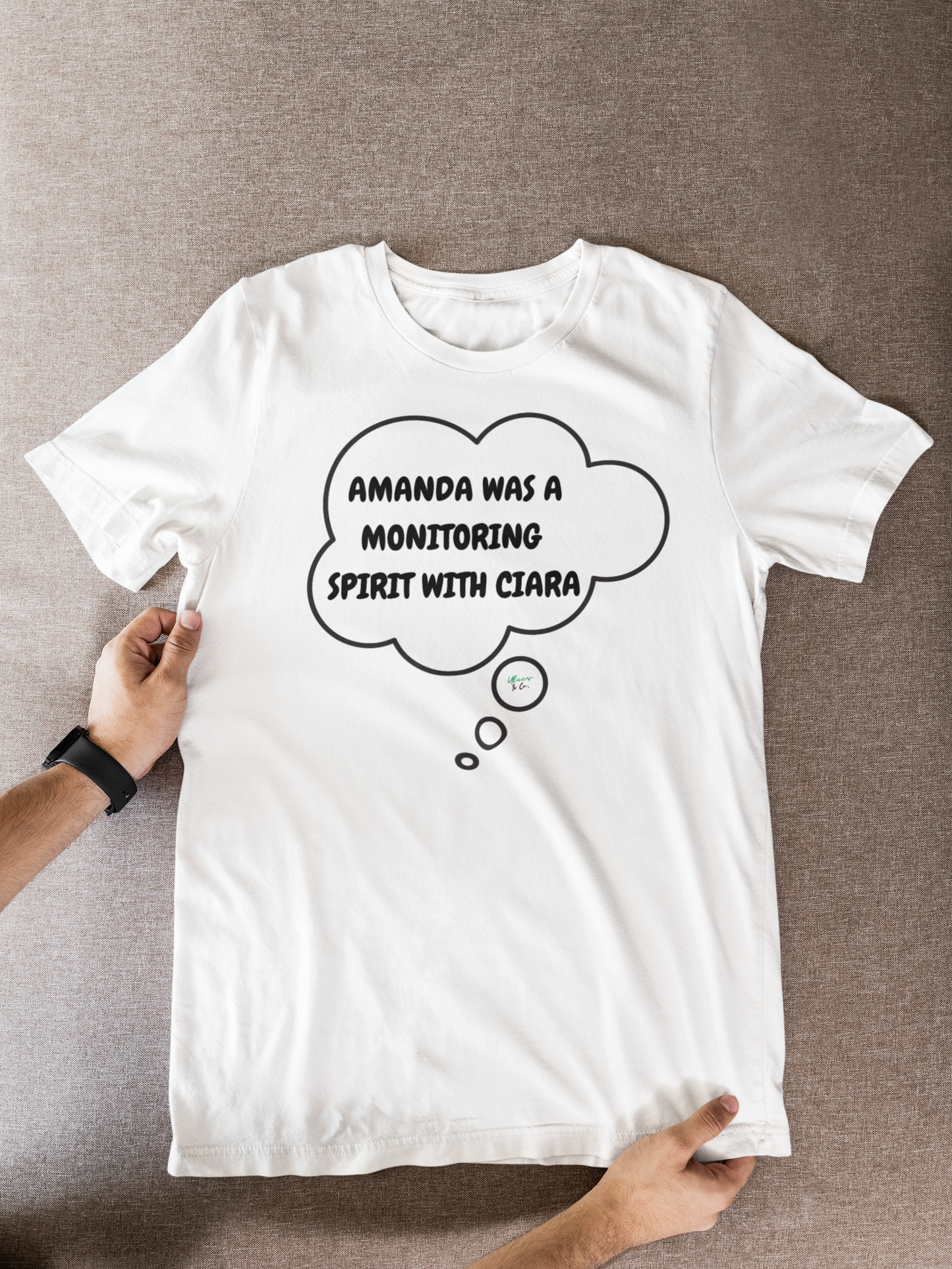 AMANDA WAS A MONITORING SPIRIT WITH CIARA T-SHIRT SUMMER HOUSE INSPIRED TEES IN THOUGHT BUBBLE DRAMA TEE SHIRTS UNIQUE GRAPHIC UNISEX T-SHIRTS GIFT FOR SARCASTIC TSHIRT FUNNY TEES CIARA MILLER AMANDA BATULA MEN GIFT FOR WOMEN BETRAYAL SHIRTS