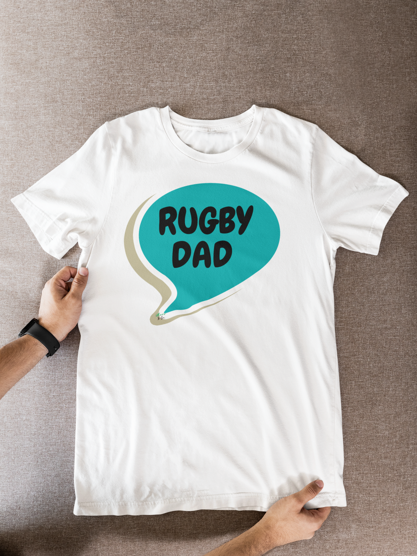 SPORTS OF RUGBY SHIRTS RUGBY DAD TSHIRT FOR RUGBY FANS T-SHIRTS UNIQUE GRAPHIC UNISEX TEES IN SPEECH BUBBLE DESIGN FIRST TIME DAD T-SHIRT RUGBY TEES FATHER'S DAY GIFT FOR MEN SHIRTS GIFTS FOR NEW FATHER GIFTS FOR MEN CELEBRATION GIFTS FOR DAD