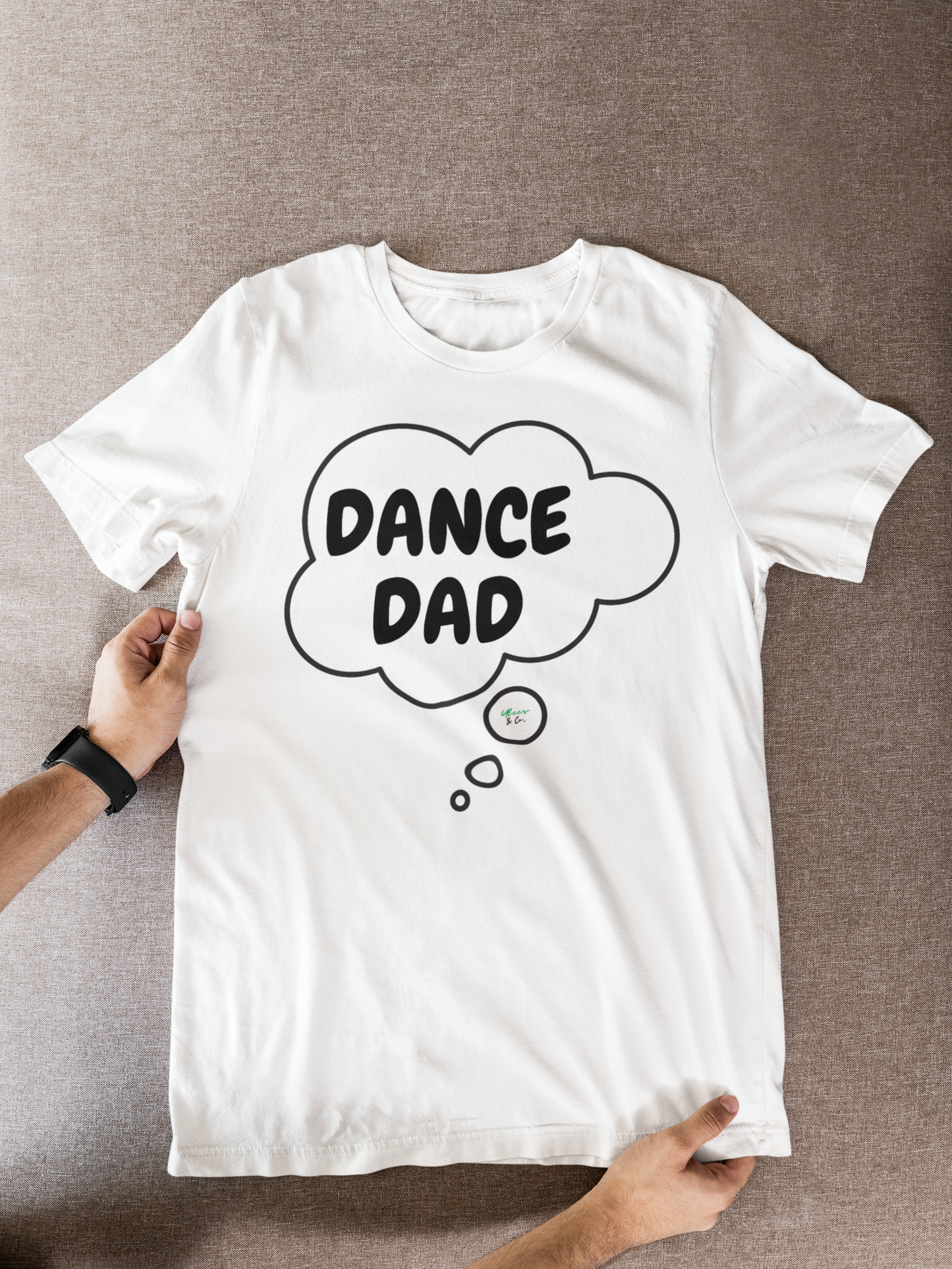 DANCE DAD T-SHIRTS DANCE DAD TSHIRT UNIQUE GRAPHIC UNISEX TEES IN THOUGHT BUBBLE DESIGN FIRST TIME DAD T-SHIRT DANCE TEES FATHER'S DAY GIFT FOR MEN SHIRTS GIFTS FOR NEW FATHER TSHIRTS GIFTS FOR MEN CELEBRATION GIFTS FOR DAD