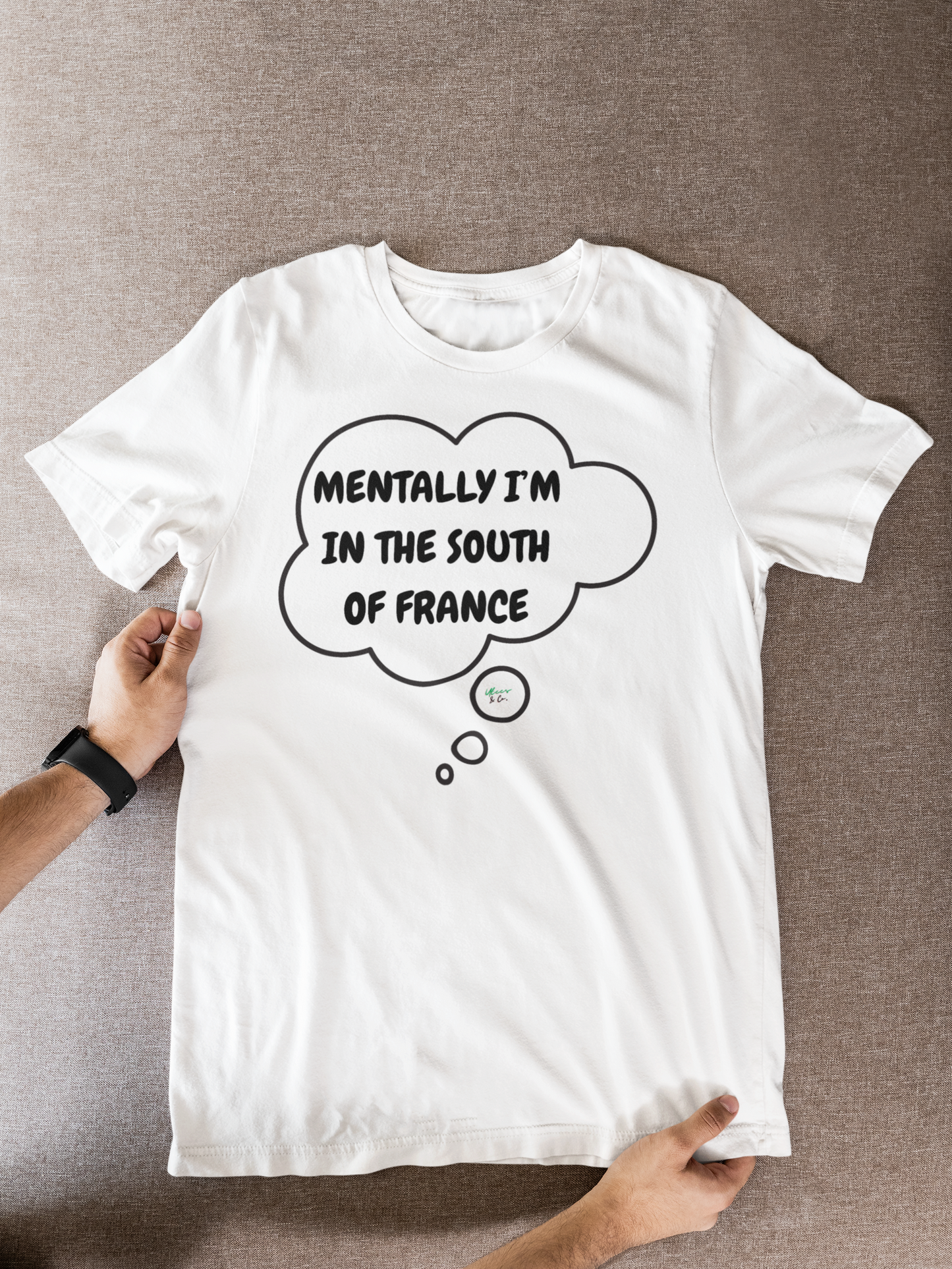 MENTALLY I'M ON THE SOUTH OF FRANCE T-SHIRT UNIQUE GRAPHIC UNISEX THOUGHT BUBBLE SHIRT CASUAL STREETWEAR FASHION FUNNY SAYINGS TEES SARCASTIC SAYINGS T-SHIRT HILARIOUS SHIRTS SARCASM TEES BIRTHDAY GIFTS FOR WOMEN GIFT FOR MEN CLOTHING BRAND