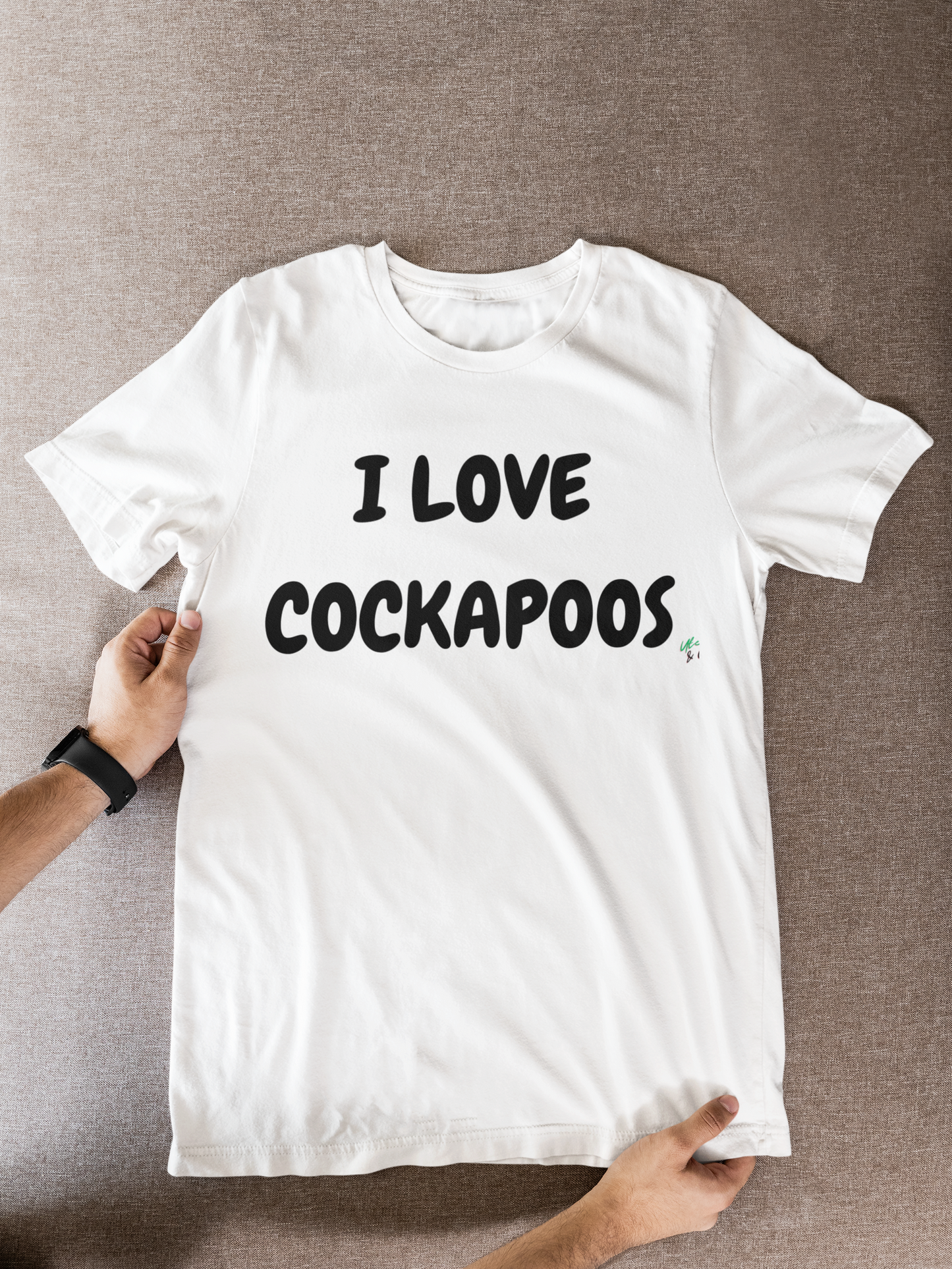 I LOVE COCKAPOOS T-SHIRT UNIQUE GRAPHIC UNISEX TEXT ONLY DESIGN SHIRT STREETWEAR FASHION PET GIFTS DOG MOM TEE SHIRTS FOR WOMEN DOG DAD GIFT FOR MEN CLOTHING BRAND PET PARENTS