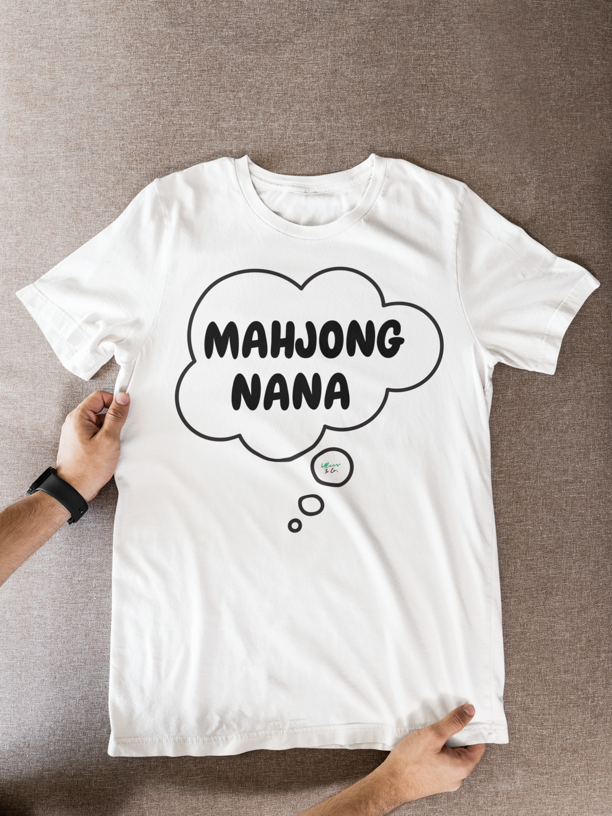 MAHJONG NANA T-SHIRT UNIQUE GRAPHIC UNISEX THOUGHT BUBBLE DESIGN SHIRT GRANDMA MAHJONG GAME TEES GIFT T-SHIRT MAHJONG PLAYERS SHIRTS GRANDMOTHERS BIRTHDAY GIFTS FOR WOMEN GIFT CLOTHING BRAND GIFT FOR NANA