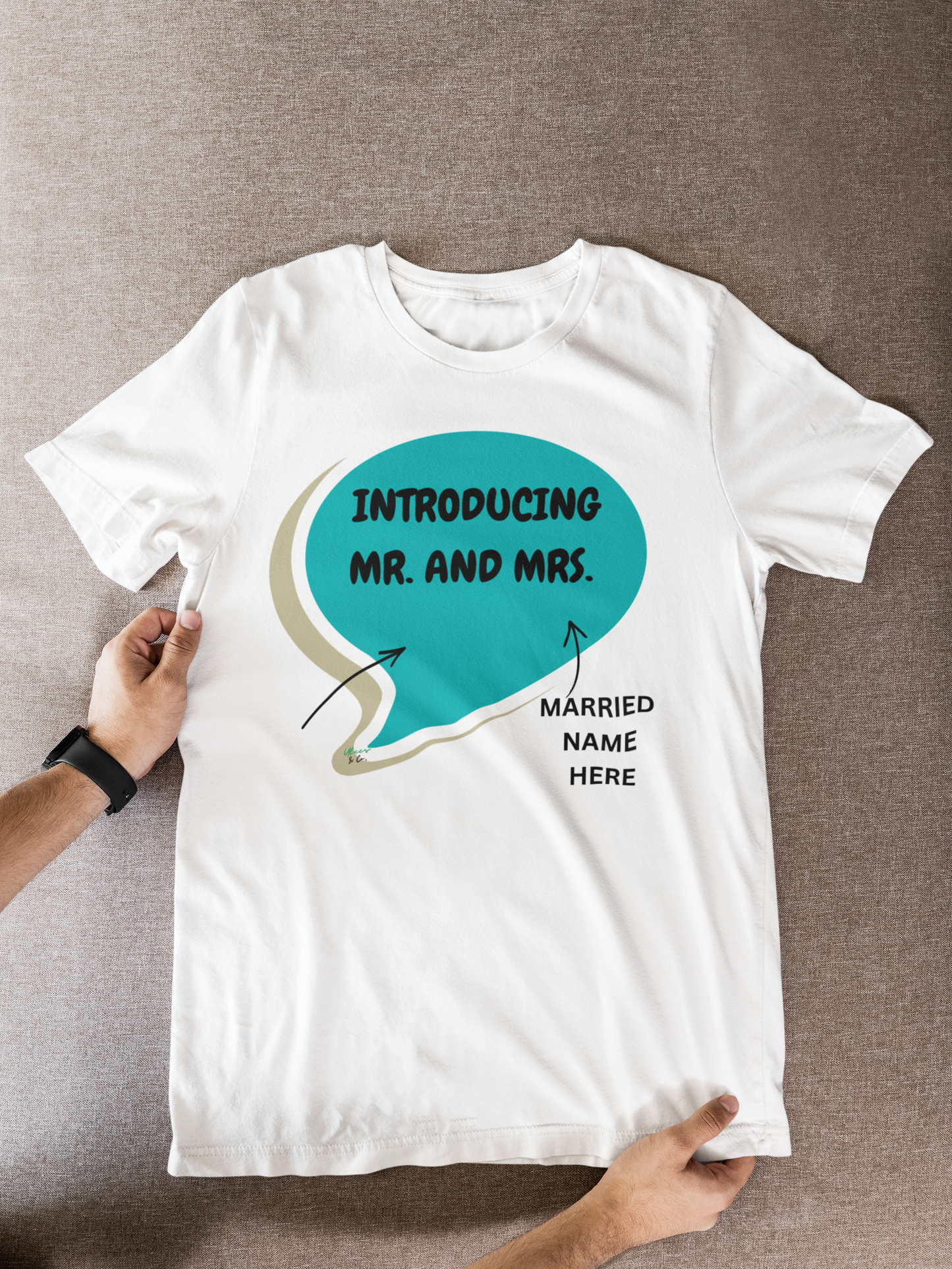 CUSTOMIZED WEDDING GIFT INTRODUCING MR. AND MRS. TSHIRT CUSTOM WEDDING GIFT FOR BRIDE GRAPHIC UNISEX T-SHIRT PERSONALIZED T-SHIRT IN SPEECH BUBBLE GIFT FOR BACHELOR GIFT FOR WIFE SHIRT FOR FINANCE GIFT FOR HUSBAND