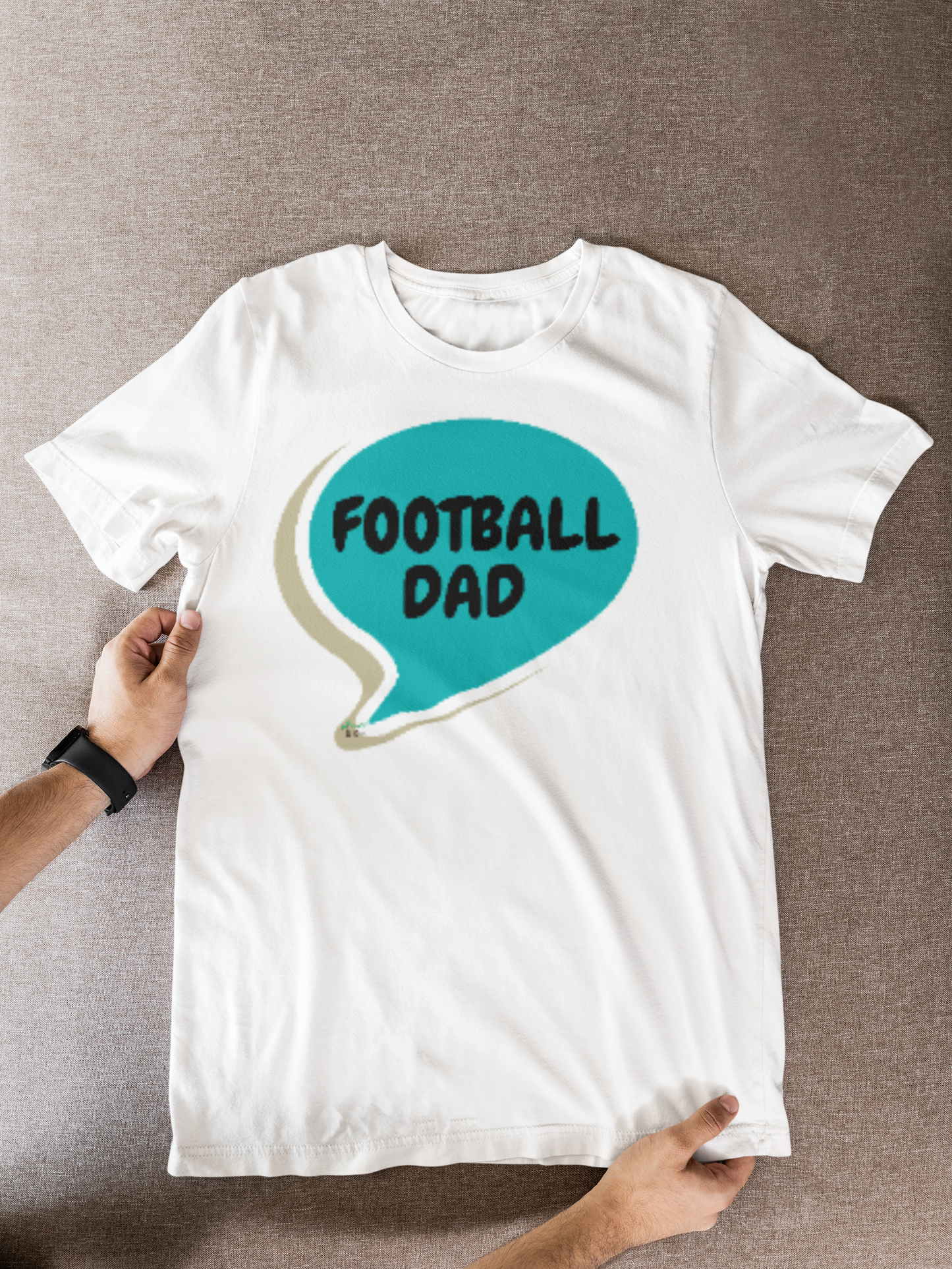 FOOTBALL SHIRTS FOOTBALL DAD TSHIRT FOOTBALL FANS T-SHIRTS UNIQUE GRAPHIC UNISEX TEES IN SPEECH BUBBLE DESIGN FIRST TIME DAD T-SHIRT FOOTBALL FANS TEES FATHER'S DAY GIFT FOR MEN SHIRTS GIFTS FOR NEW FATHER TSHIRTS GIFTS FOR MEN CELEBRATION GIFTS FOR DAD