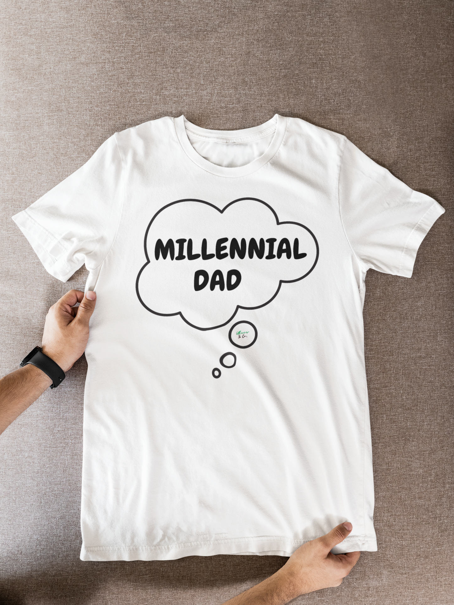 MILLENNIAL DAD IN SPEECH BUBBLE GRAPHIC UNISEX T-SHIRT UNIQUE DAD GIFT TEES MILLENNIAL GIFT FOR DAD BIRTHDAY GIFT SHIRTS GIFTS FOR PAPA GIFT TSHIRTS GIFTS FOR MILLENNIAL DAD QUOTES GIFTS UNCLE GIFT