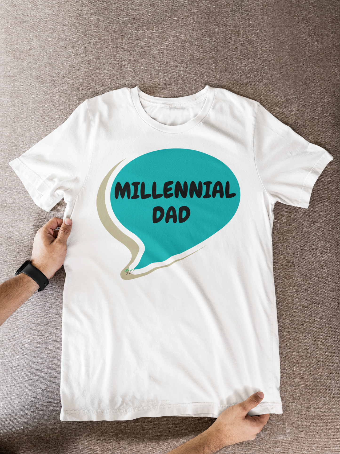 MILLENNIAL DAD IN SPEECH BUBBLE GRAPHIC UNISEX T-SHIRT UNIQUE DAD GIFT TEES MILLENNIAL GIFT APPRECIATE DAD GIFT SHIRTS GIFTS FOR PAPA GIFT TSHIRTS GIFTS FOR MILLENNIAL DAD QUOTES GIFTS UNCLE GIFT