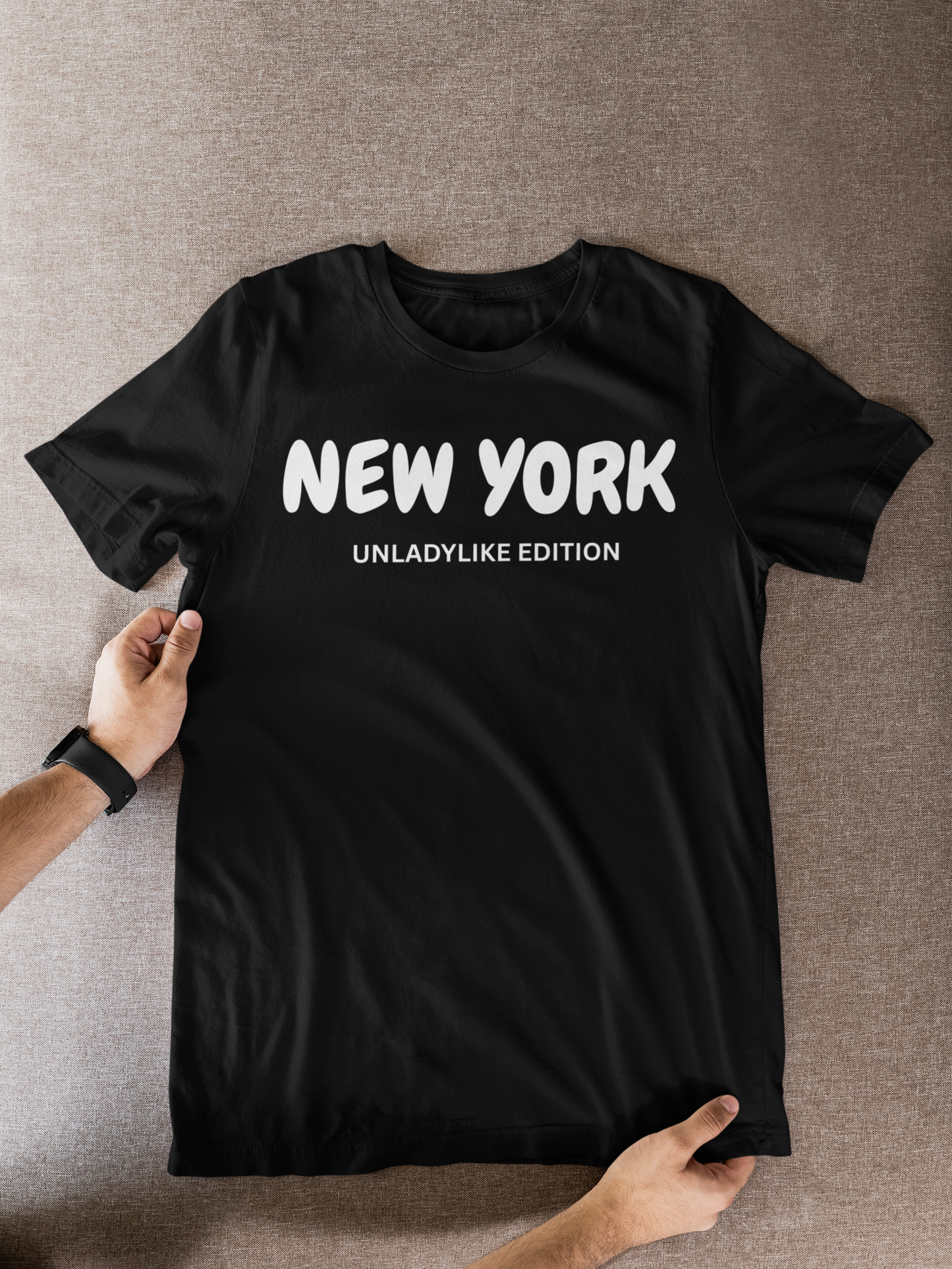NEW YORK (UNLADYLIKE EDITION) T-SHIRT UNIQUE GRAPHIC UNISEX TEXT ONLY SHIRT STREETWEAR FASHION NEW YORK KNICKS TEES NBA CHAMPIONSHIP T-SHIRT NEW YORK CHAMPS BIRTHDAY GIFTS FOR WOMEN GIFT FOR MEN CLOTHING BRAND