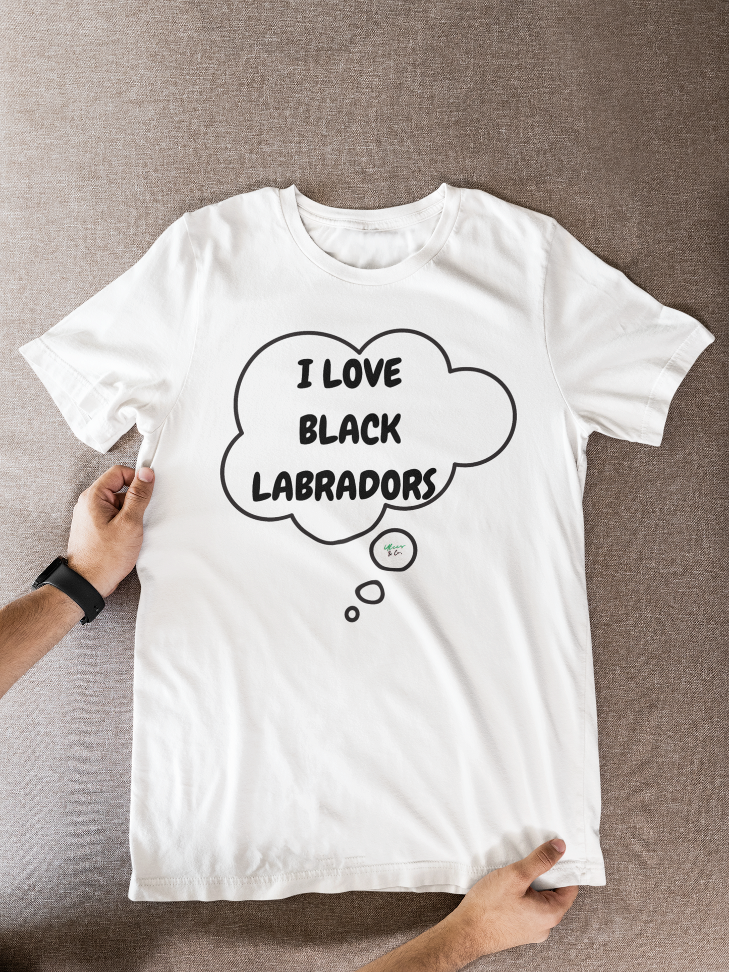 I LOVE BLACK LABRADORS T-SHIRT UNIQUE GRAPHIC UNISEX SPEECH BUBBLE DESIGN SHIRT STREETWEAR FASHION PET GIFTS DOG MOM TEE SHIRTS FOR WOMEN DOG DAD GIFT FOR MEN CLOTHING BRAND PET PARENTS