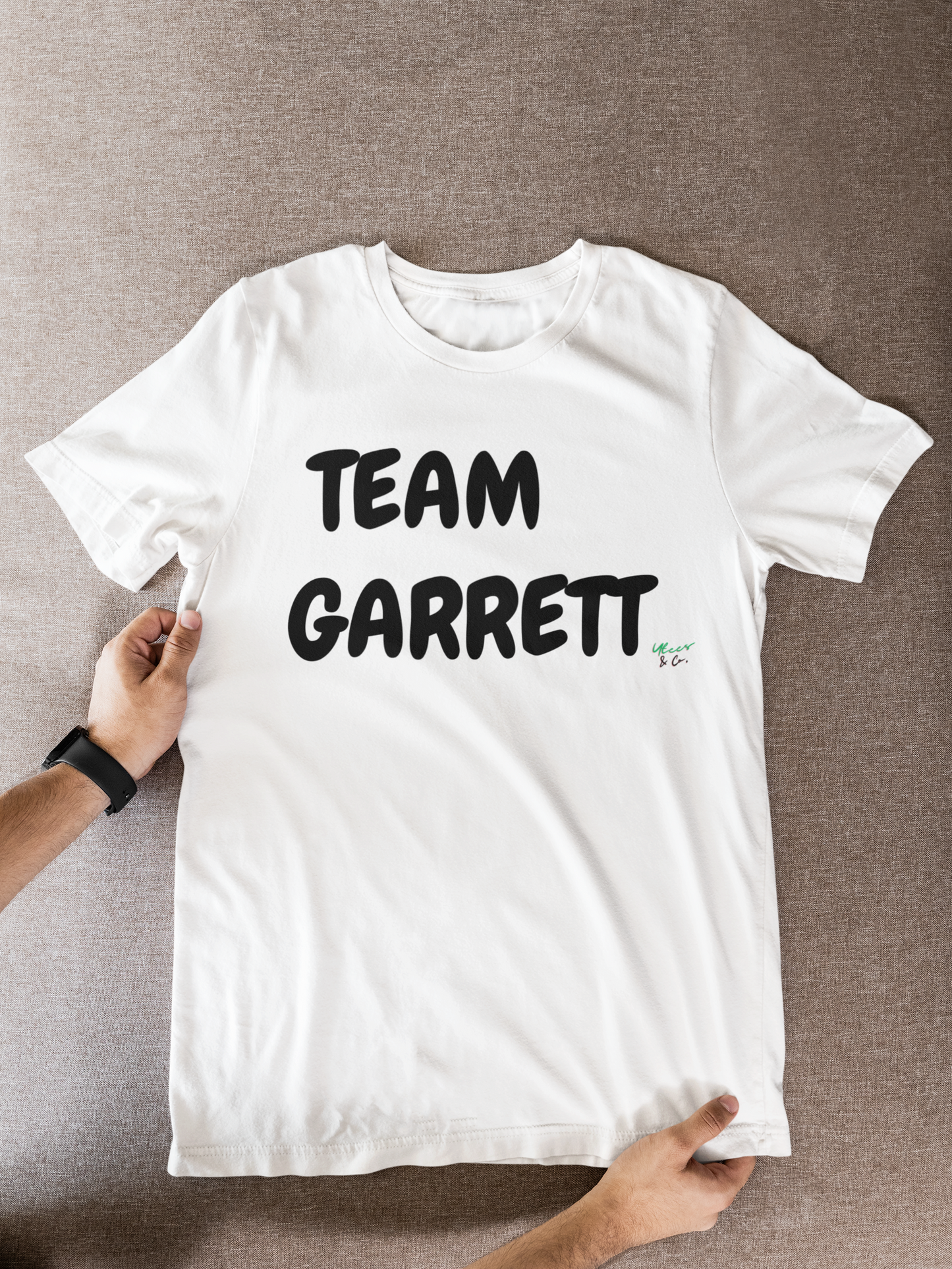TEAM GARRETT T-SHIRT HOCKEY PLAYER UNIQUE GRAPHIC UNISEX TEXT ONLY DESIGN SHIRT STREETWEAR FASHION OFF CAMPUS TEES OFF CAMPUS SERIES FOR HOCKEY TEAM FANS T-SHIRT GARRETT GRAHAM CHARACTER TEES GIFTS FOR WOMEN