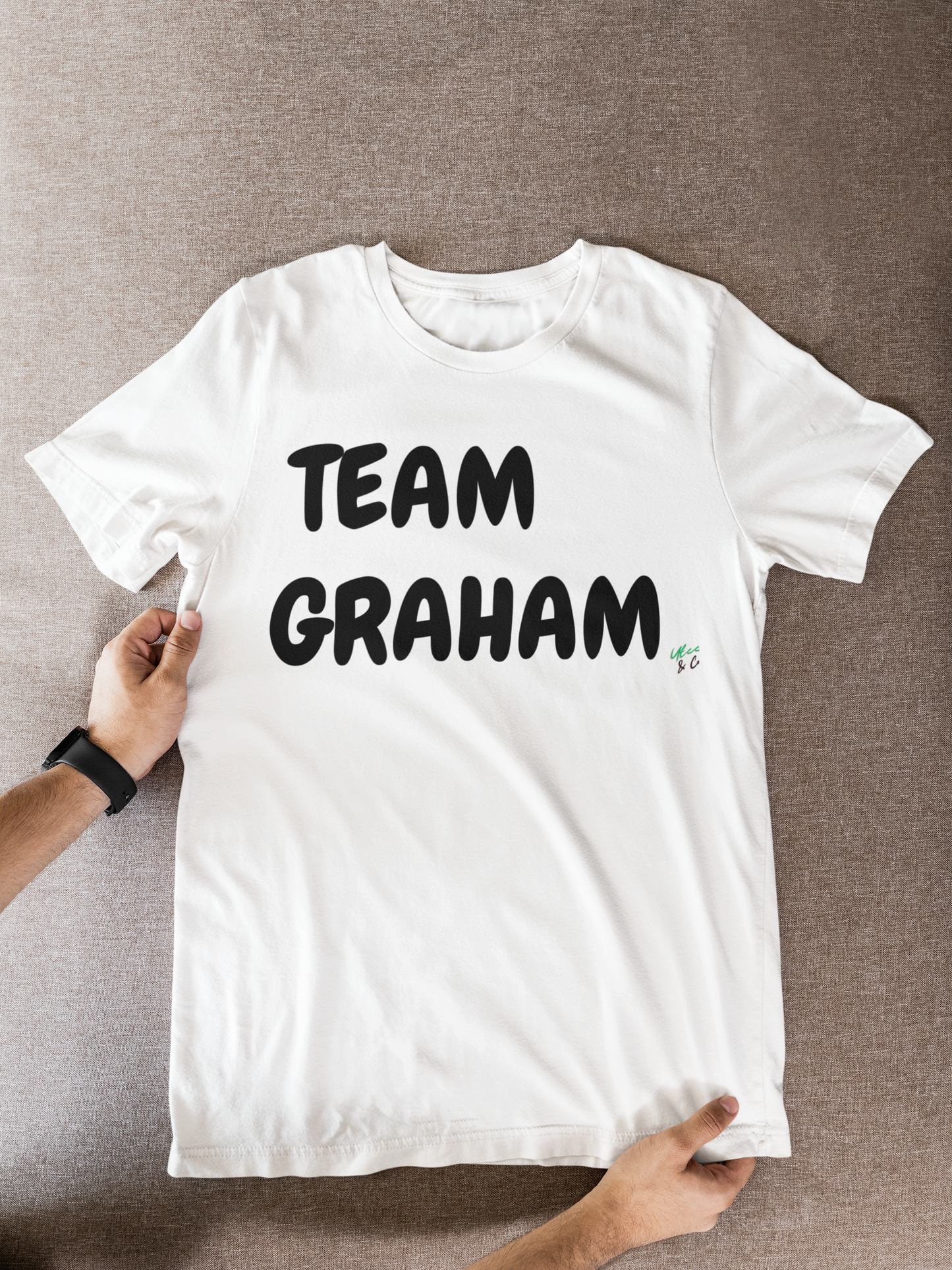 TEAM GRAHAM  T-SHIRT HOCKEY PLAYER CASUAL UNIQUE GRAPHIC UNISEX TEXT ONLY DESIGN SHIRT STREETWEAR FASHION OFF CAMPUS TEES OFF CAMPUS SERIES FOR HOCKEY TEAM FANS T-SHIRT GARRETT GRAHAM CHARACTER TEES GIFTS FOR WOMEN