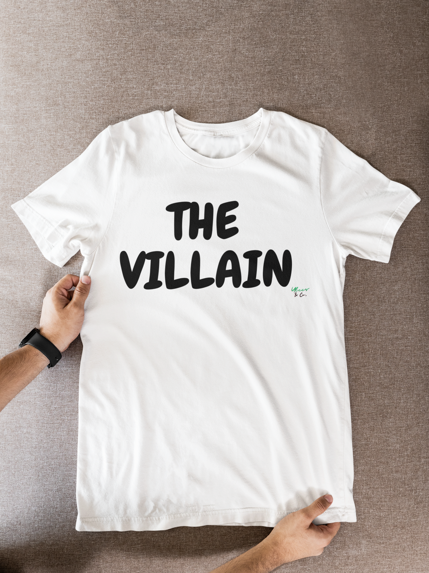 THE VILLAIN T-SHIRT UNIQUE GRAPHIC UNISEX TEXT ONLY SHIRT CASUAL STREETWEAR FASHION FUNNY SAYINGS TEES SARCASTIC SAYINGS T-SHIRT HILARIOUS SHIRTS SARCASM TEES BIRTHDAY GIFTS FOR WOMEN GIFT FOR MEN CLOTHING BRAND