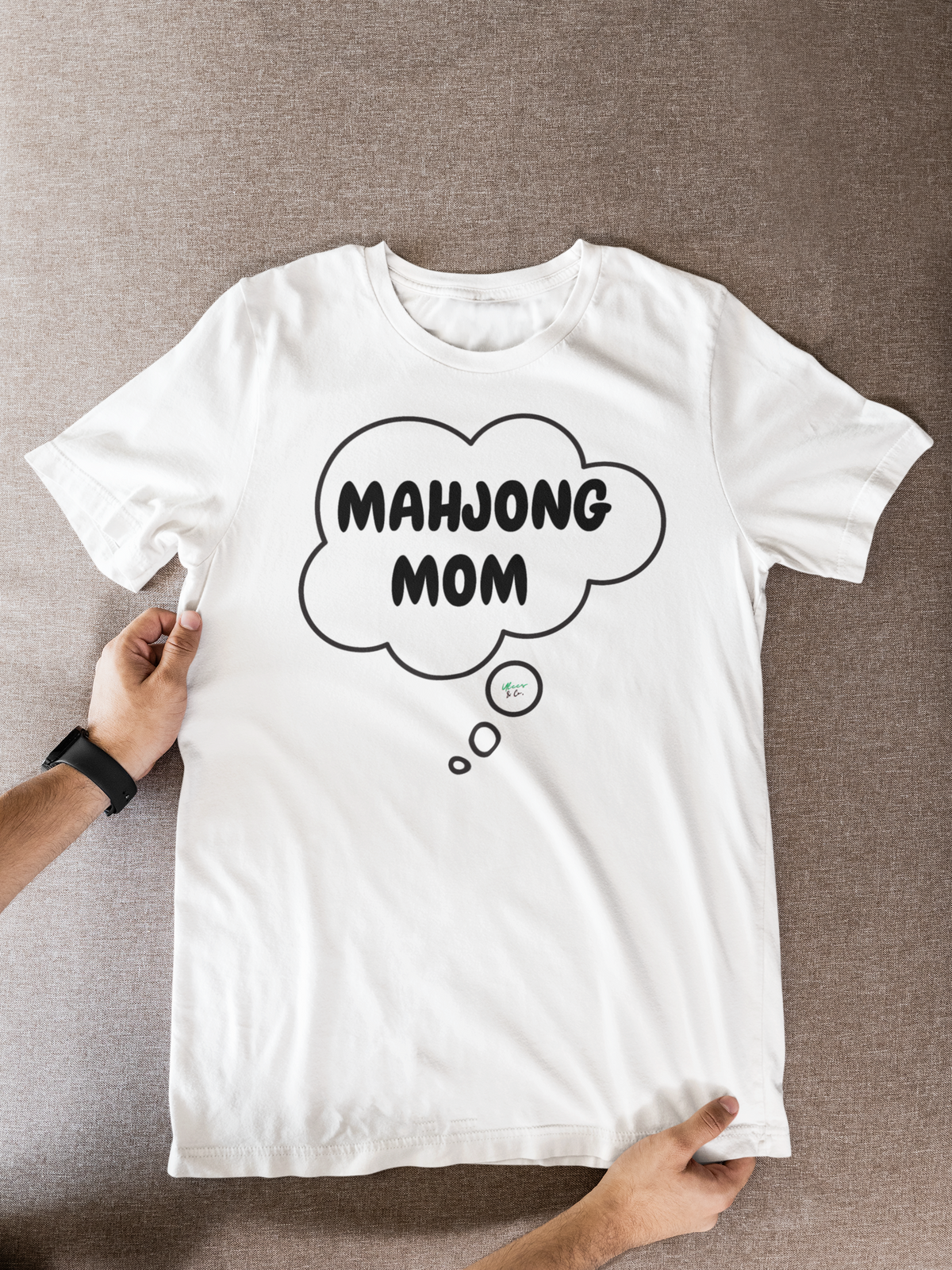 MAHJONG MOM T-SHIRT UNIQUE GRAPHIC UNISEX THOUGHT BUBBLE DESIGN SHIRT MAHJONG GAME TEES GIFT T-SHIRT MAHJONG PLAYERS SHIRTS BIRTHDAY GIFTS FOR WOMEN GIFT FOR MEN CLOTHING BRAND