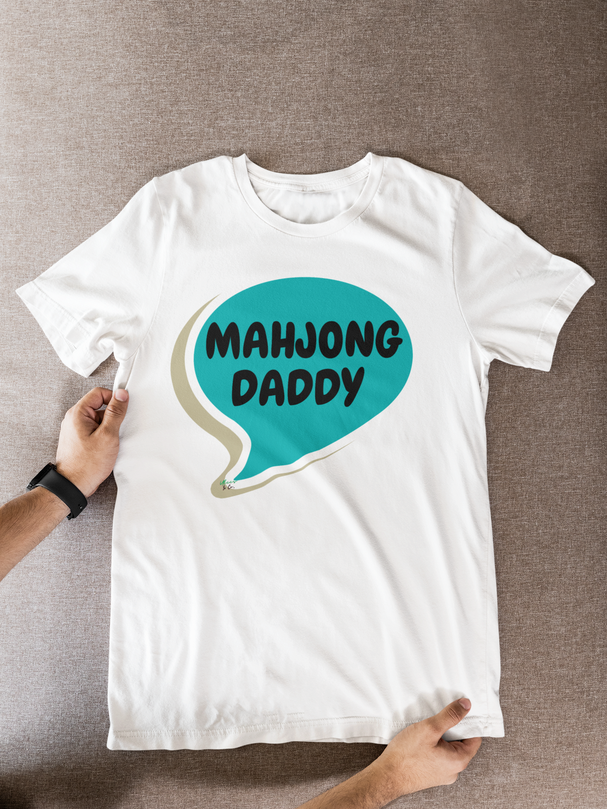 MAHJONG DADDY T-SHIRT UNIQUE GRAPHIC UNISEX SPEECH BUBBLE DESIGN SHIRT GRANDPA TEES MAHJONG GAME TEES GIFT T-SHIRT FATHER MAHJONG PLAYERS SHIRTS BIRTHDAY GIFT FOR MEN CLOTHING BRAND