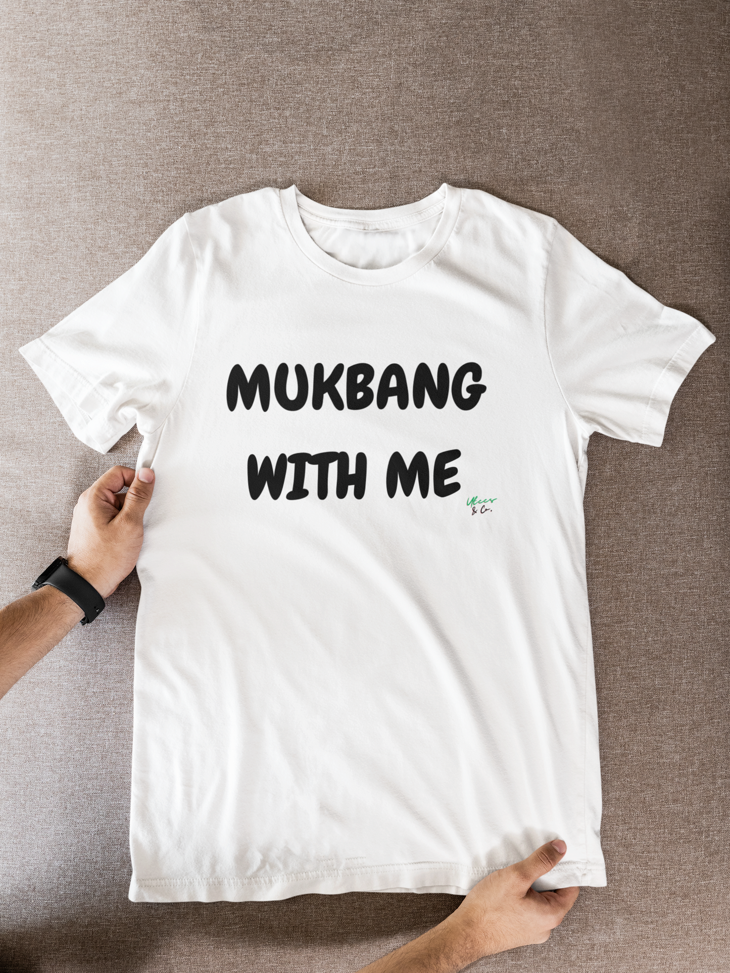 MUKBANG WITH ME T-SHIRT TEXT ONLY GRAPHIC UNISEX TSHIRT FUNNY SAYINGS T SHIRT SARCASTIC SAYINGS T-SHIRT FOODIE SHIRTS SARCASM TEES GIFTS FOR WOMEN GIFT FOR MEN