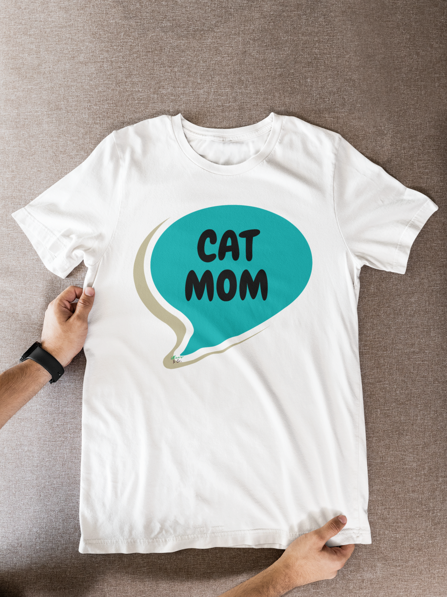 CAT SHIRTS T-SHIRT CAT DAD GRAPHIC UNISEX SHIRTS IN SPEECH BUBBLE CAT PARENTS TEES BIRTHDAY GIFT FOR DAD WIFE GIFT CUSTOM MOM GIFT FOR HIS CAT SHIRTS FOR DAD'S