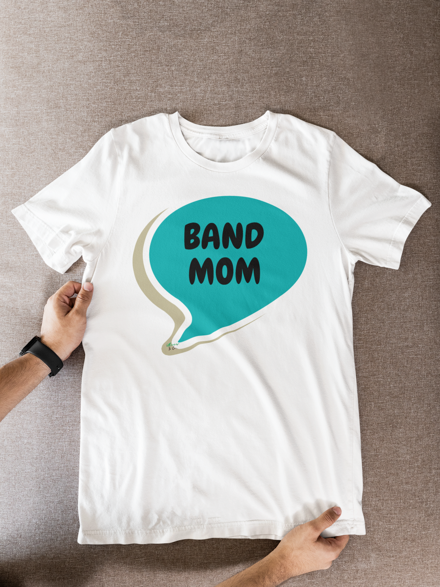 UNIQUE MOM GIFT BAND MOM T-SHIRT THANK YOU MOM GIFTS IN SPEECH BUBBLE GRAPHIC UNISEX T-SHIRT MOTHER'S DAY TEES BIRTHDAY GIFT FOR WOMAN MOMS SHIRTS GIFTS FOOTBALL MOM TSHIRTS GIFT FOR MOMS SHIRTS FOR AUNTS TEES FOR SISTERS GIFT FOR DAUGHTER