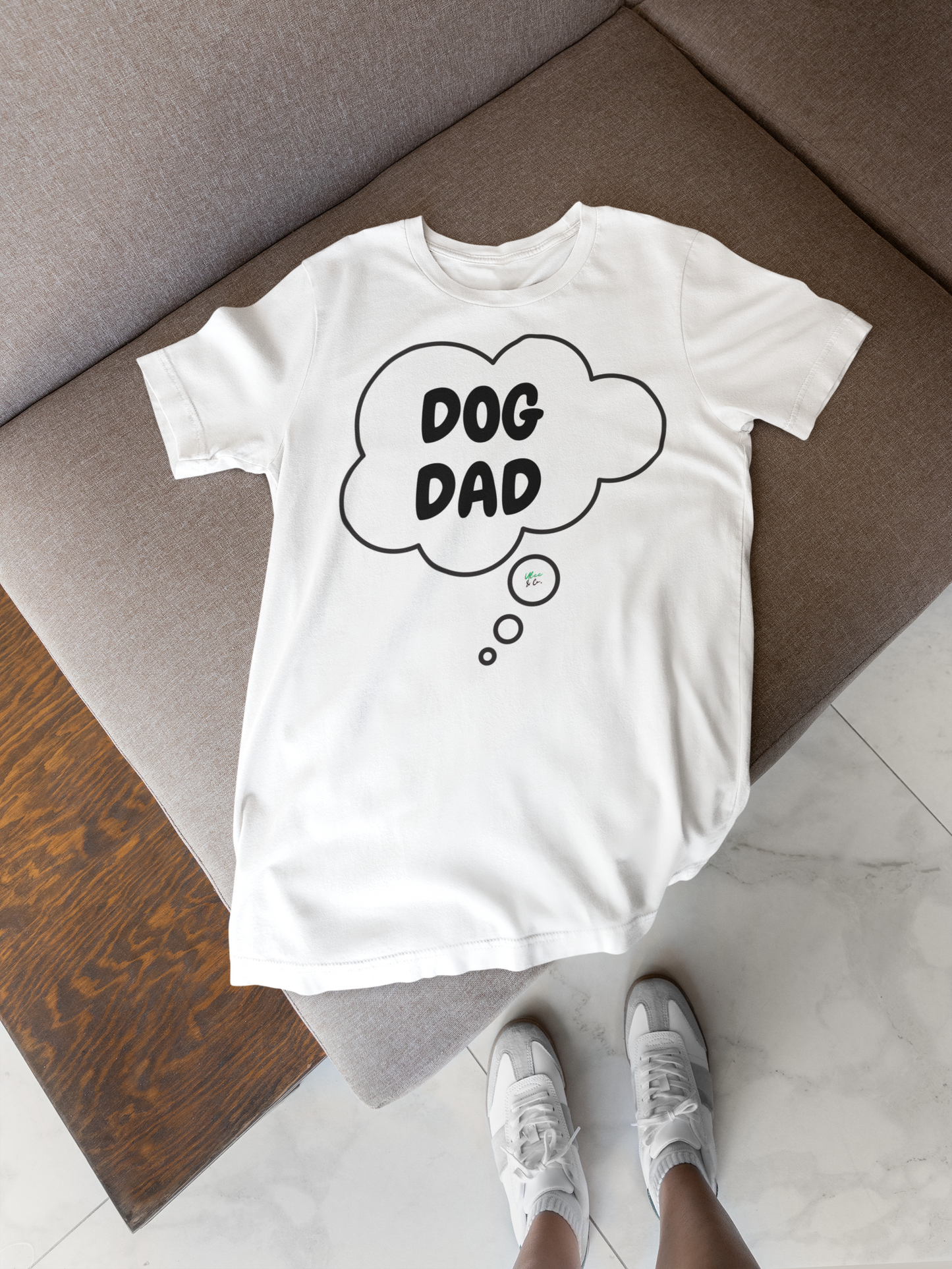 DOG DAD T-SHIRT FOR DOG PARENTS TEES DAD IDEAS DOG GRAPHIC UNISEX SHIRTS IN THOUGHT BUBBLE DAD BIRTHDAY GIFT TSHIRTS FOR UNCLE GIFT FOR HUSBAND GIFT FOR DAD GIFT IDEA