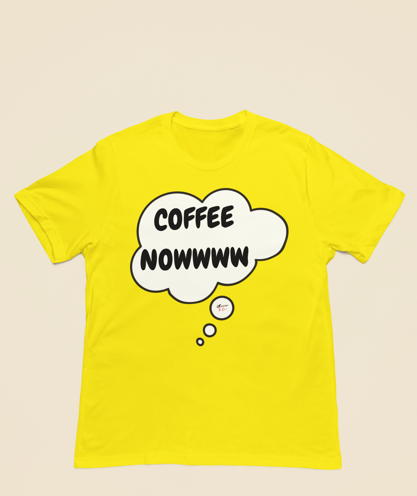 COFFEE NOWWWW T-SHIRT IN THOUGHT BUBBLE TSHIRT FOR COFFEE LOVERS T SHIRT GIFT FOR COFFEE DRINKERS
