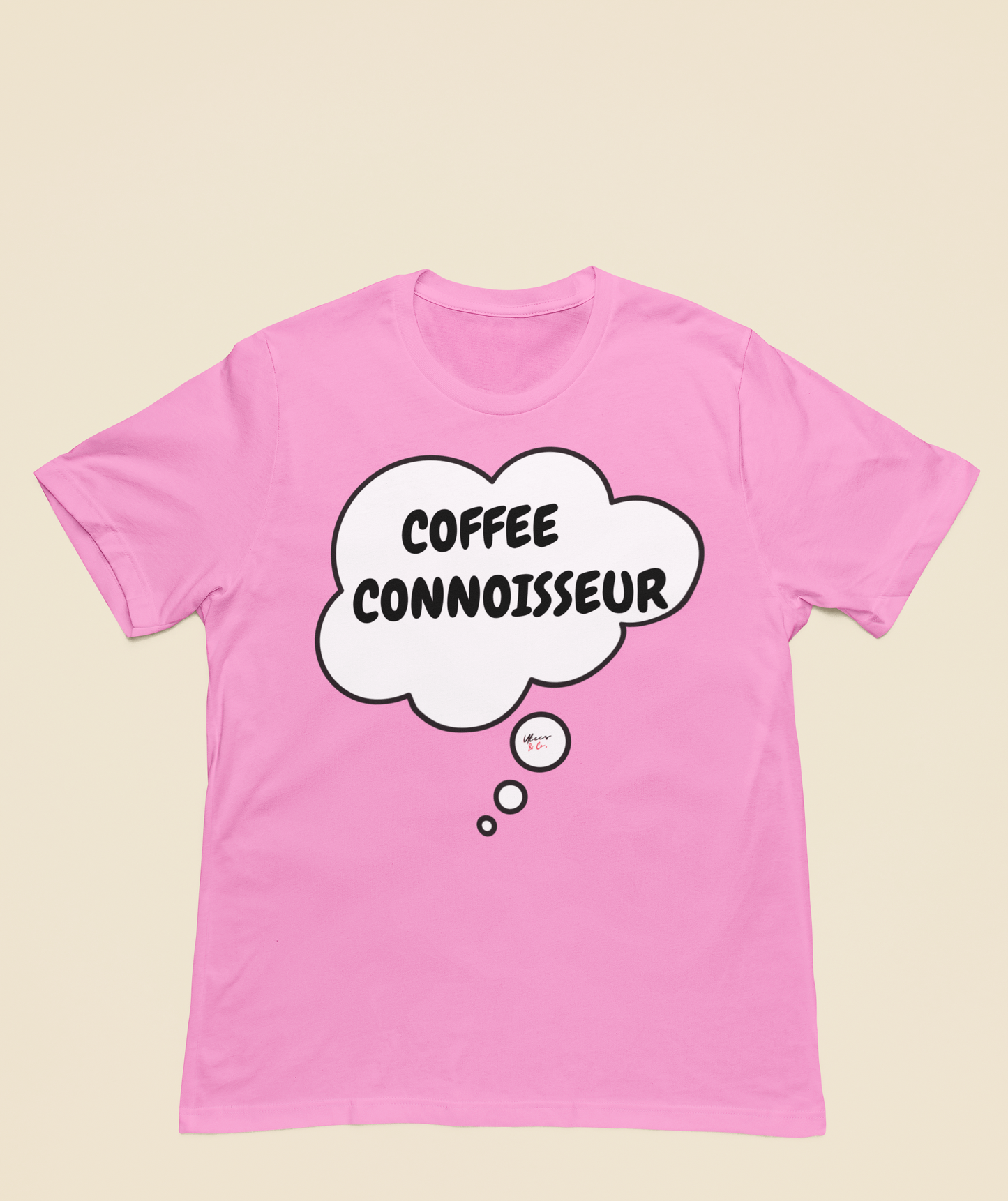 COFFEE CONNOISSEUR T-SHIRT IN THOUGHT BUBBLE GIFT FOR COFFEE LOVER TSHIRT FOR COFFEE DRINKER