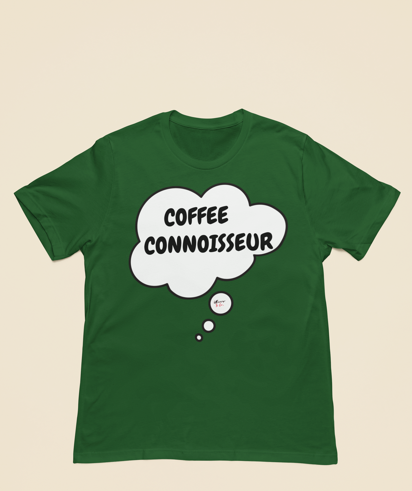 COFFEE CONNOISSEUR T-SHIRT IN THOUGHT BUBBLE GIFT FOR COFFEE LOVER TSHIRT FOR COFFEE DRINKER