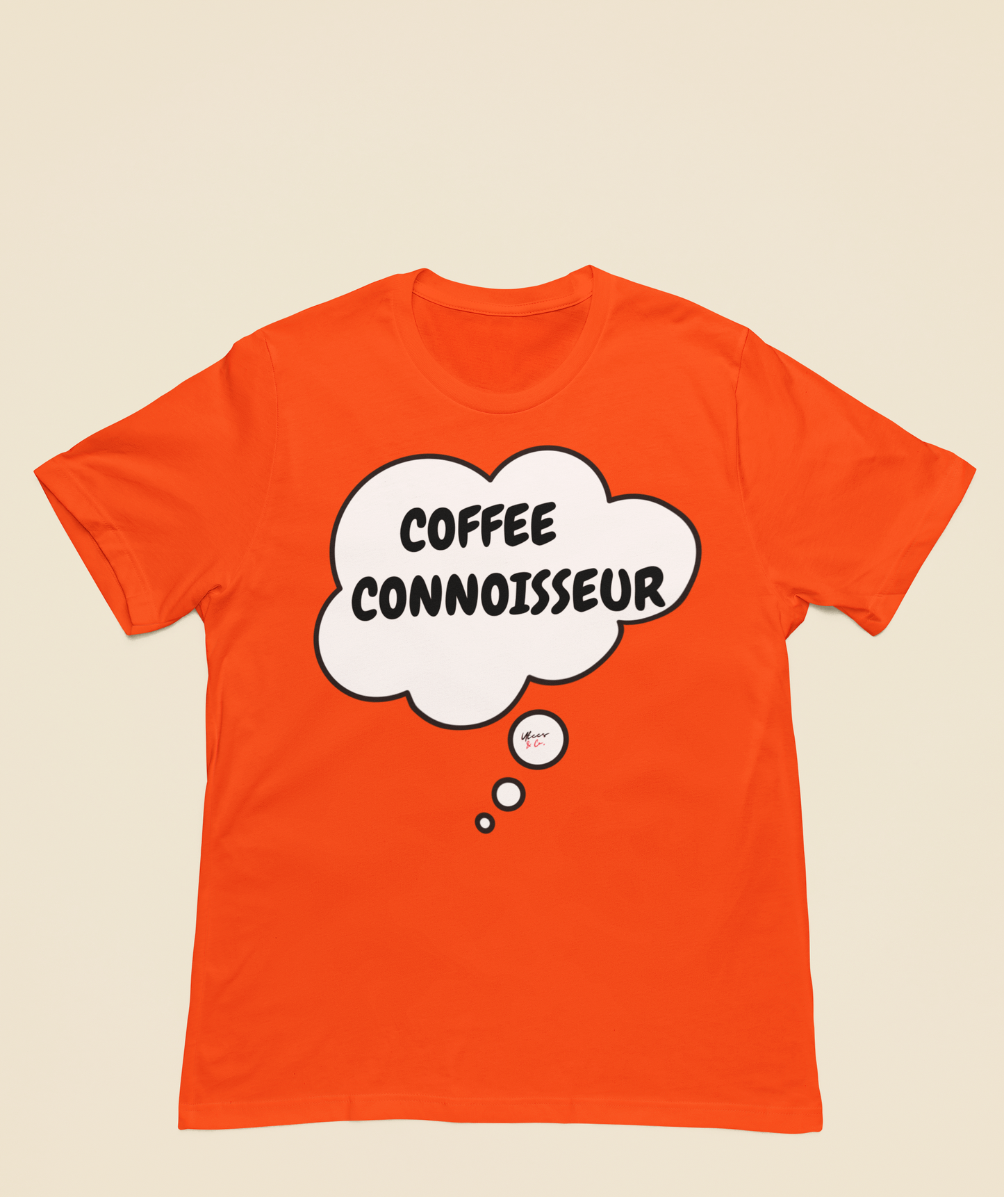 COFFEE CONNOISSEUR T-SHIRT IN THOUGHT BUBBLE GIFT FOR COFFEE LOVER TSHIRT FOR COFFEE DRINKER