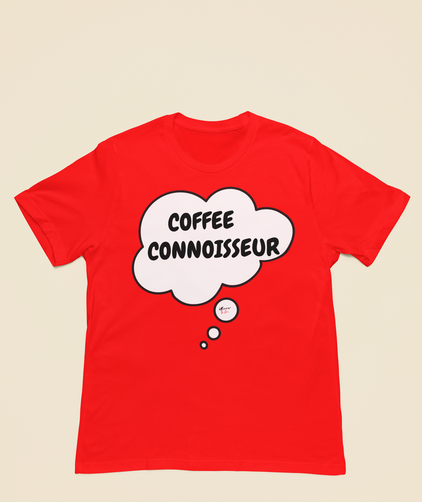 COFFEE CONNOISSEUR T-SHIRT IN THOUGHT BUBBLE GIFT FOR COFFEE LOVER TSHIRT FOR COFFEE DRINKER