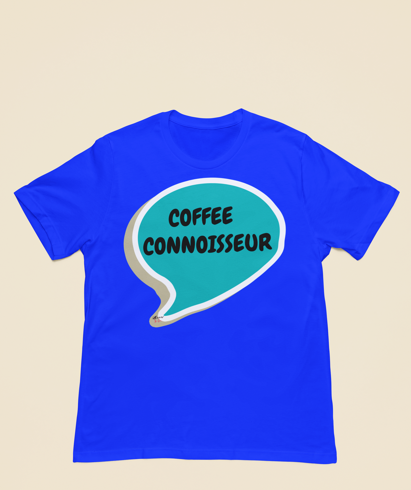 COFFEE CONNOISSEUR T-SHIRT IN SPEECH BUBBLE GIFT FOR COFFEE LOVER TSHIRT FOR COFFEE DRINKER
