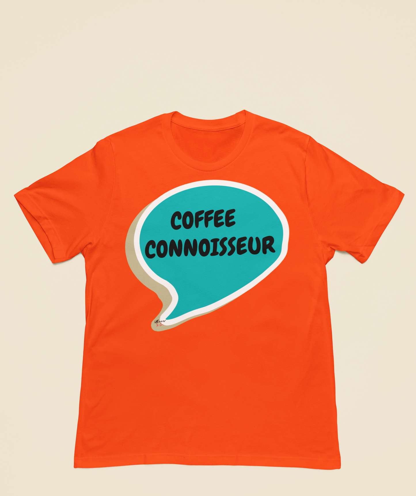 COFFEE CONNOISSEUR T-SHIRT IN SPEECH BUBBLE GIFT FOR COFFEE LOVER TSHIRT FOR COFFEE DRINKER