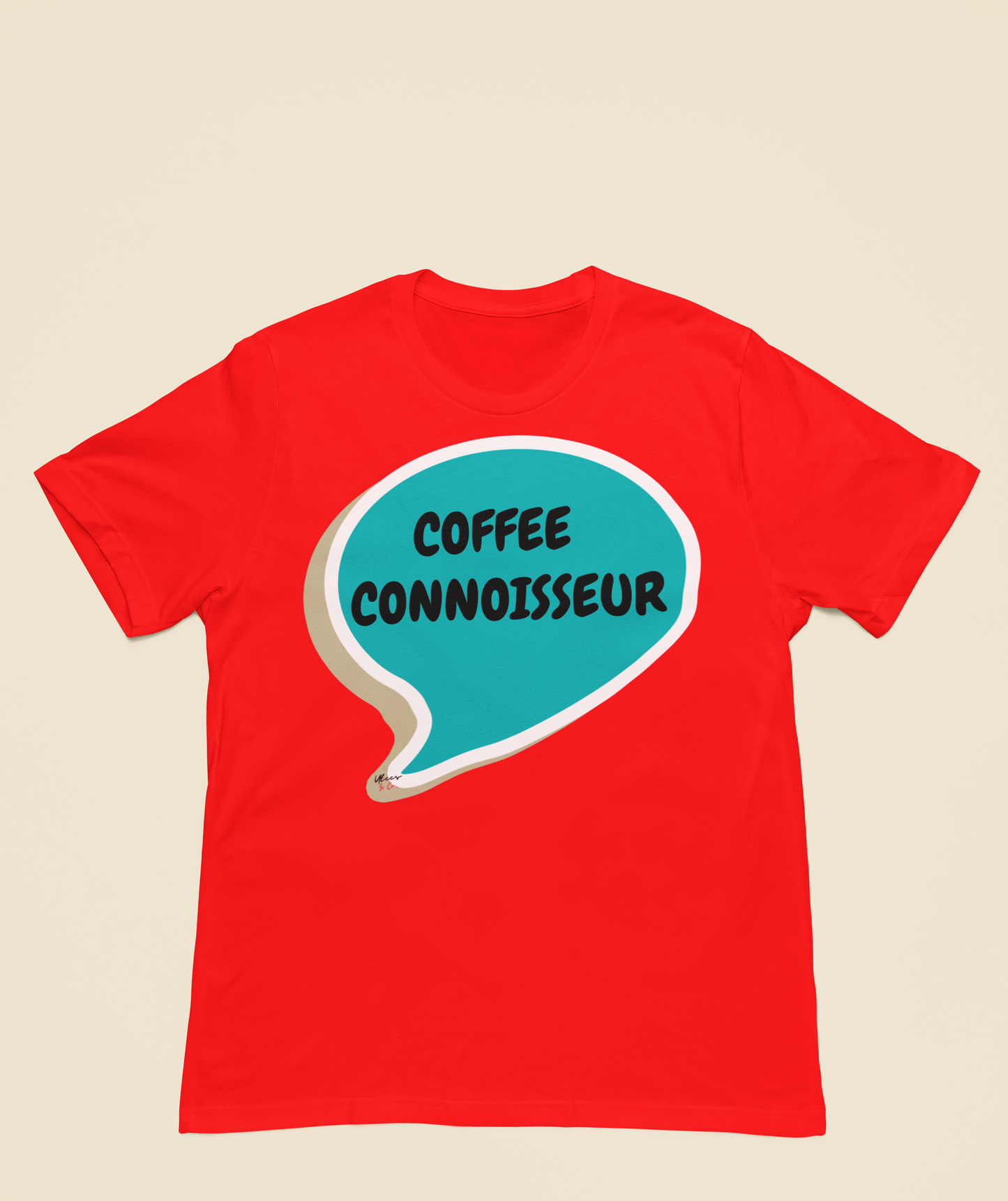 COFFEE CONNOISSEUR T-SHIRT IN SPEECH BUBBLE GIFT FOR COFFEE LOVER TSHIRT FOR COFFEE DRINKER