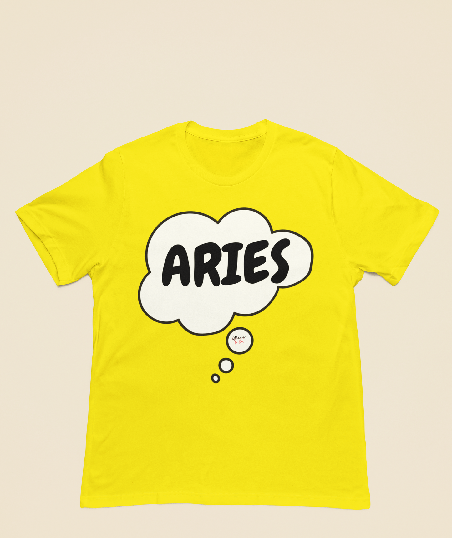 ARIES ZODIAC SIGN T-SHIRT IN THOUGHT BUBBLE ARIES HOROSCOPE ASTRONOMY SIGN UNISEX T SHIRT ARIES BIRTHDAY SIGN ARIES SEASON TSHIRT GIFT FOR AN ARIES