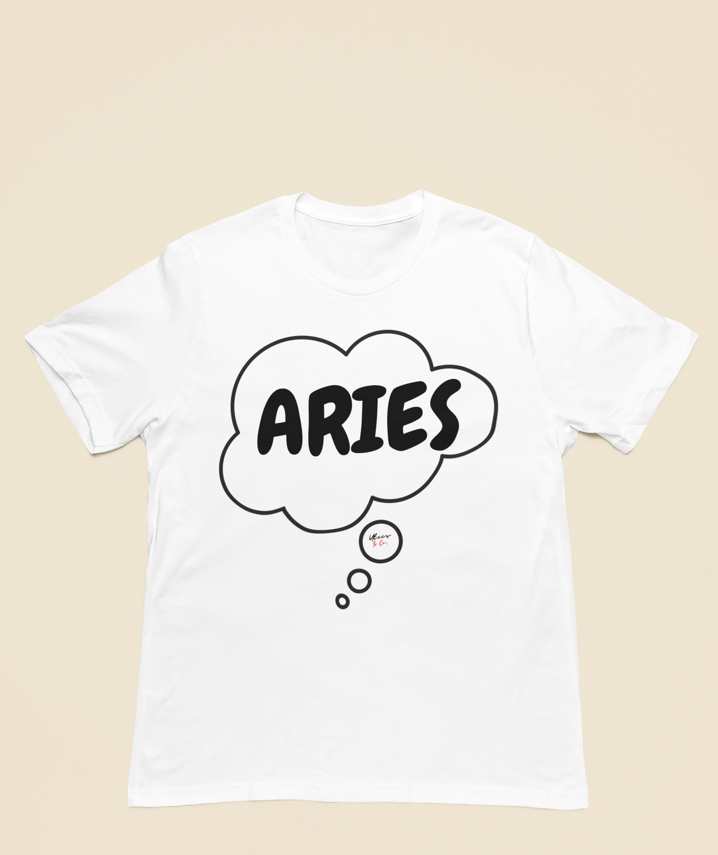 ARIES ZODIAC SIGN T-SHIRT IN THOUGHT BUBBLE ARIES HOROSCOPE ASTRONOMY SIGN UNISEX T SHIRT ARIES BIRTHDAY SIGN ARIES SEASON TSHIRT GIFT FOR AN ARIES